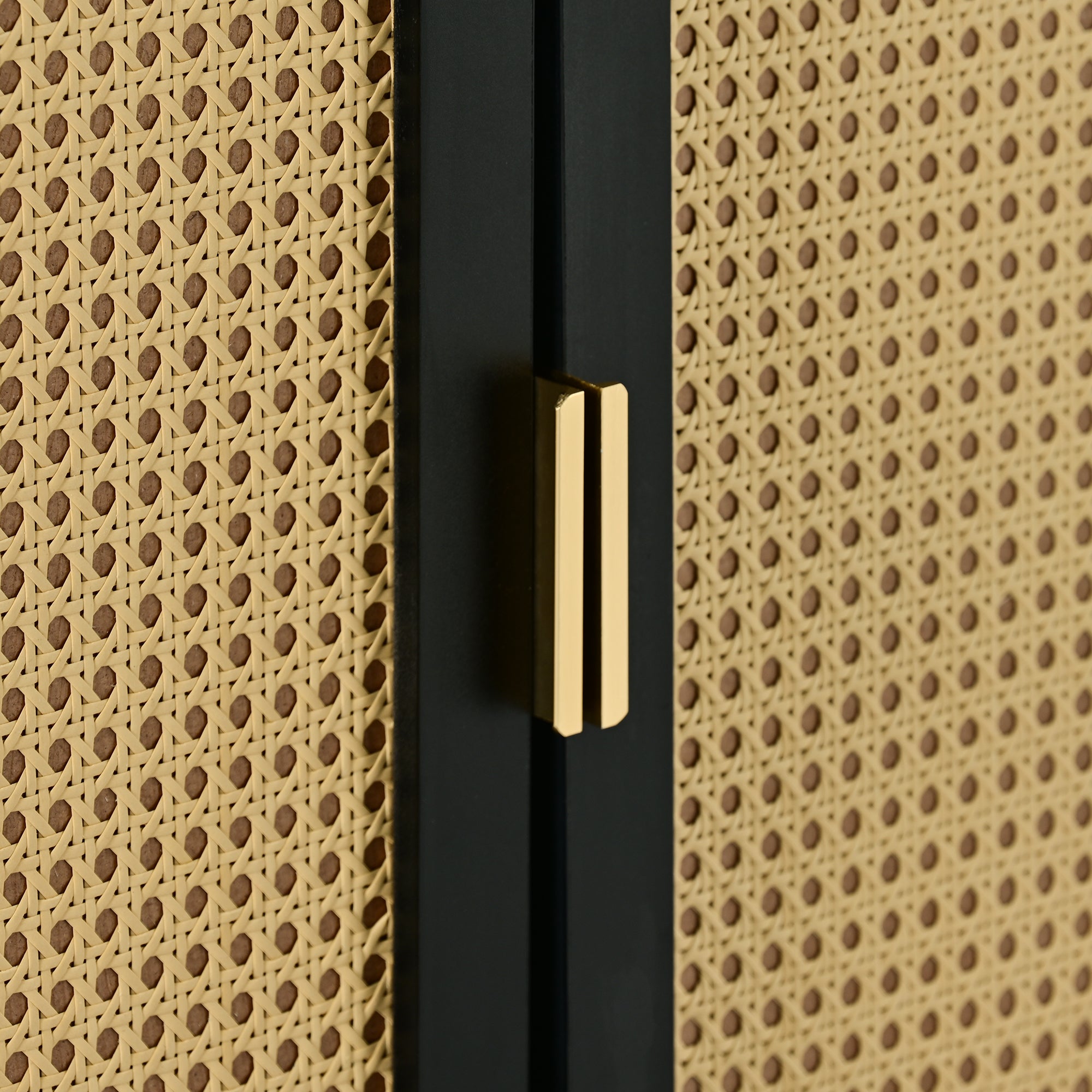 32" Tall MDF 3-door Accent Cabinet with Adjustable Shelves