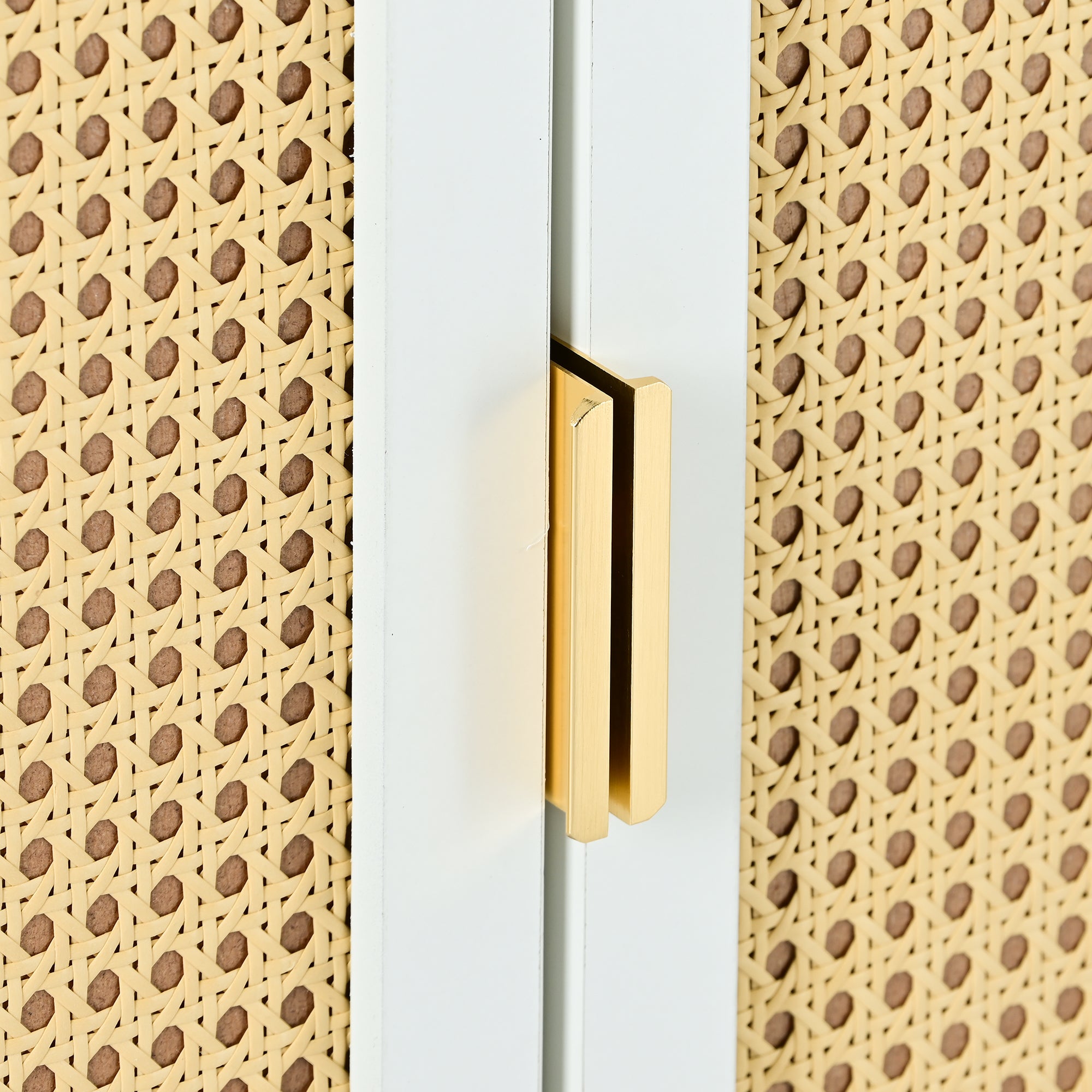 32" Tall MDF 3-door Accent Cabinet with Adjustable Shelves