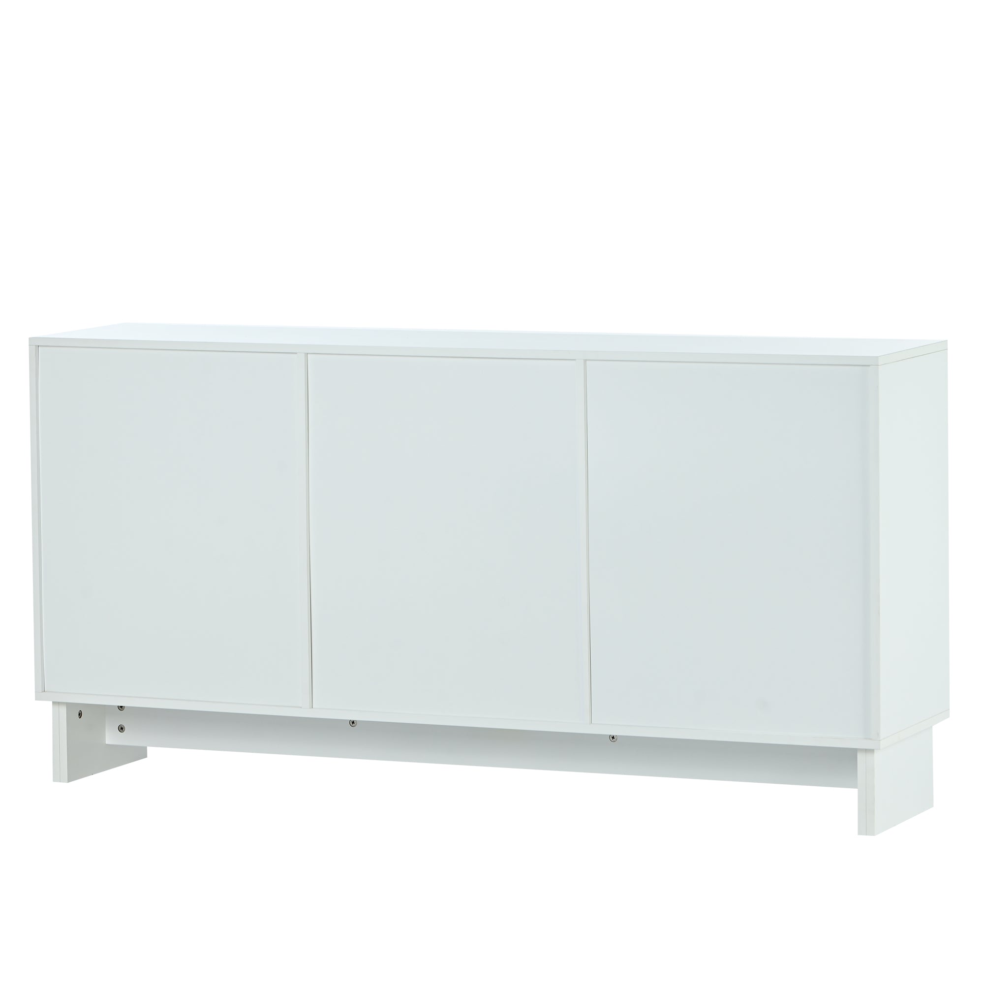 32" Tall MDF 3-door Accent Cabinet with Adjustable Shelves