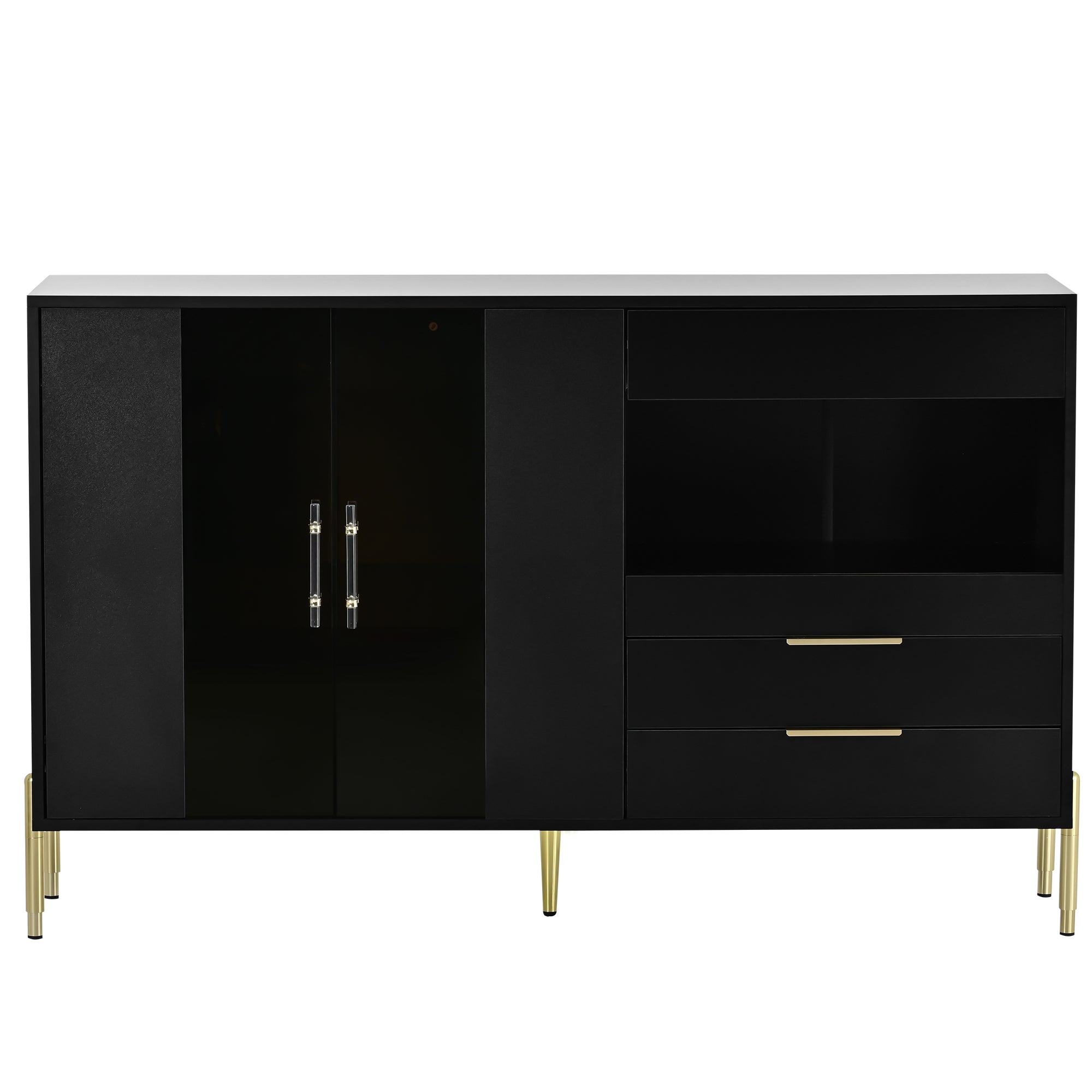 34" Tall MDF 2-door Accent Cabinet with Adjustable Shelves