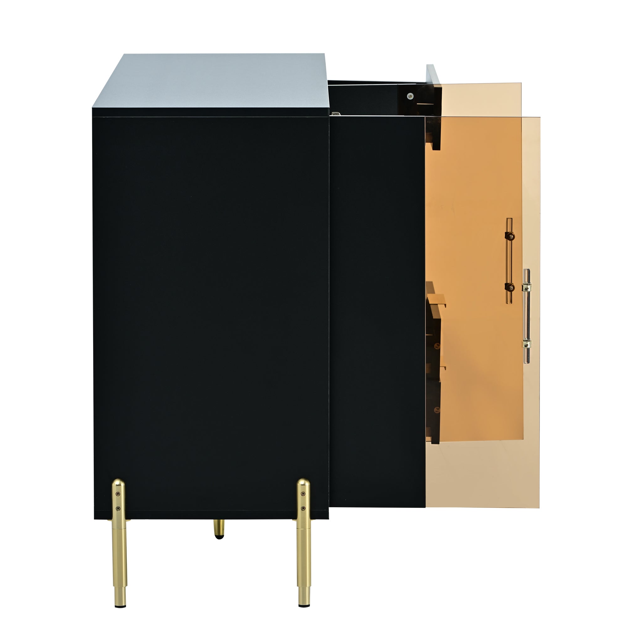 34" Tall MDF 2-door Accent Cabinet with Adjustable Shelves
