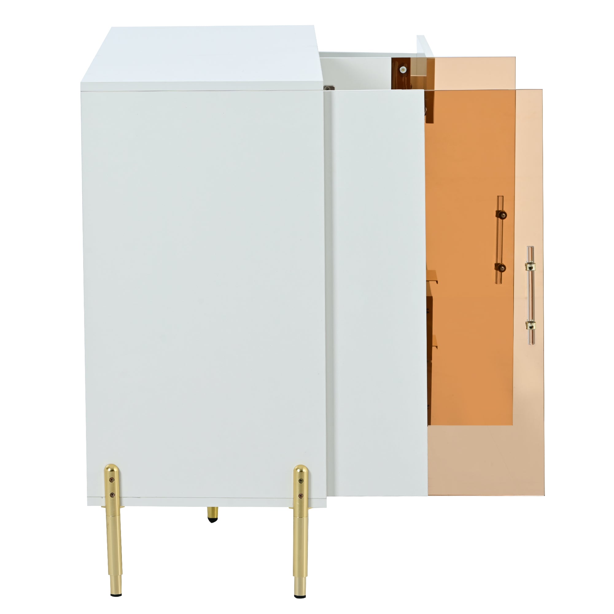 34" Tall MDF 2-door Accent Cabinet with Adjustable Shelves