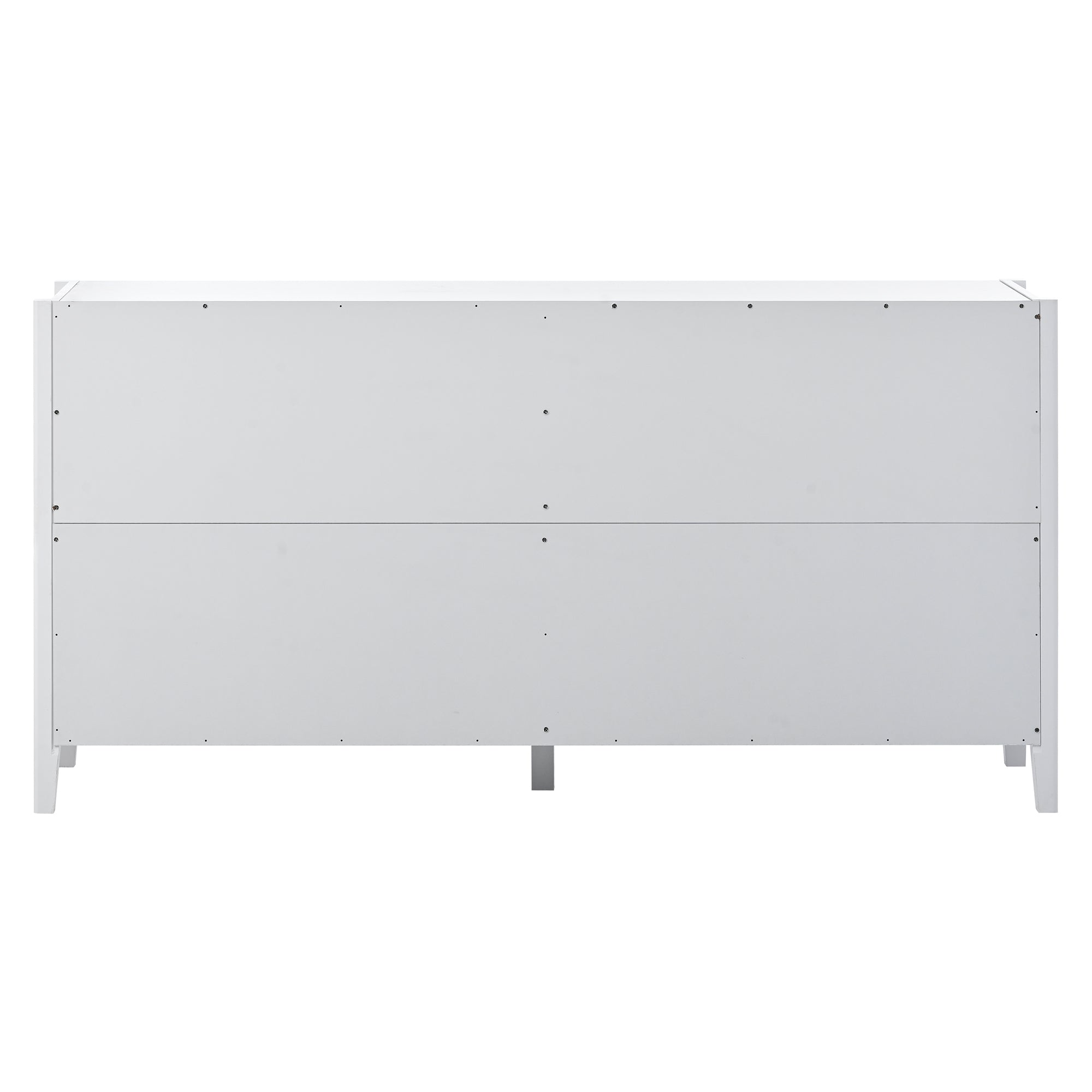 32" Tall Solid Wood and MDF 4-door Accent Cabinet with Metal Handles