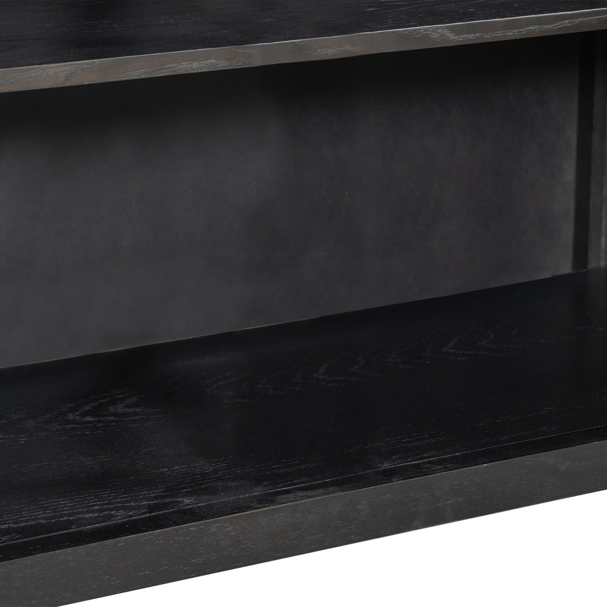 34" Tall MDF 2-Door Accent Cabinet with 2 Metal Handles