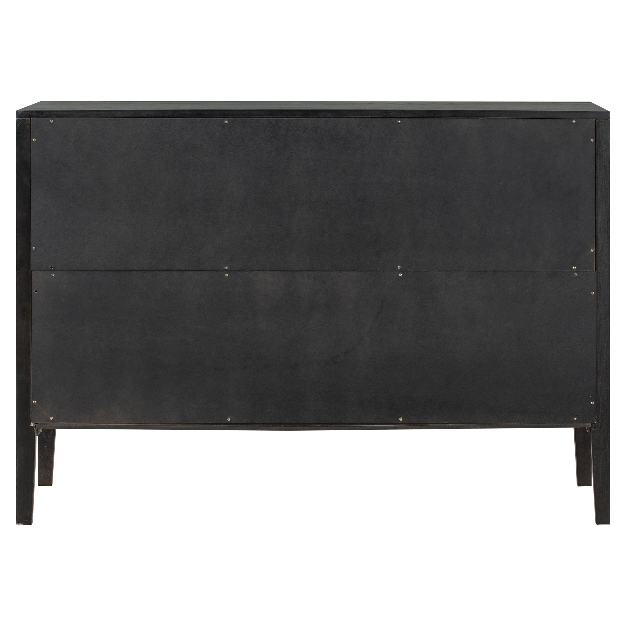 34" Tall MDF 2-Door Accent Cabinet with 2 Metal Handles