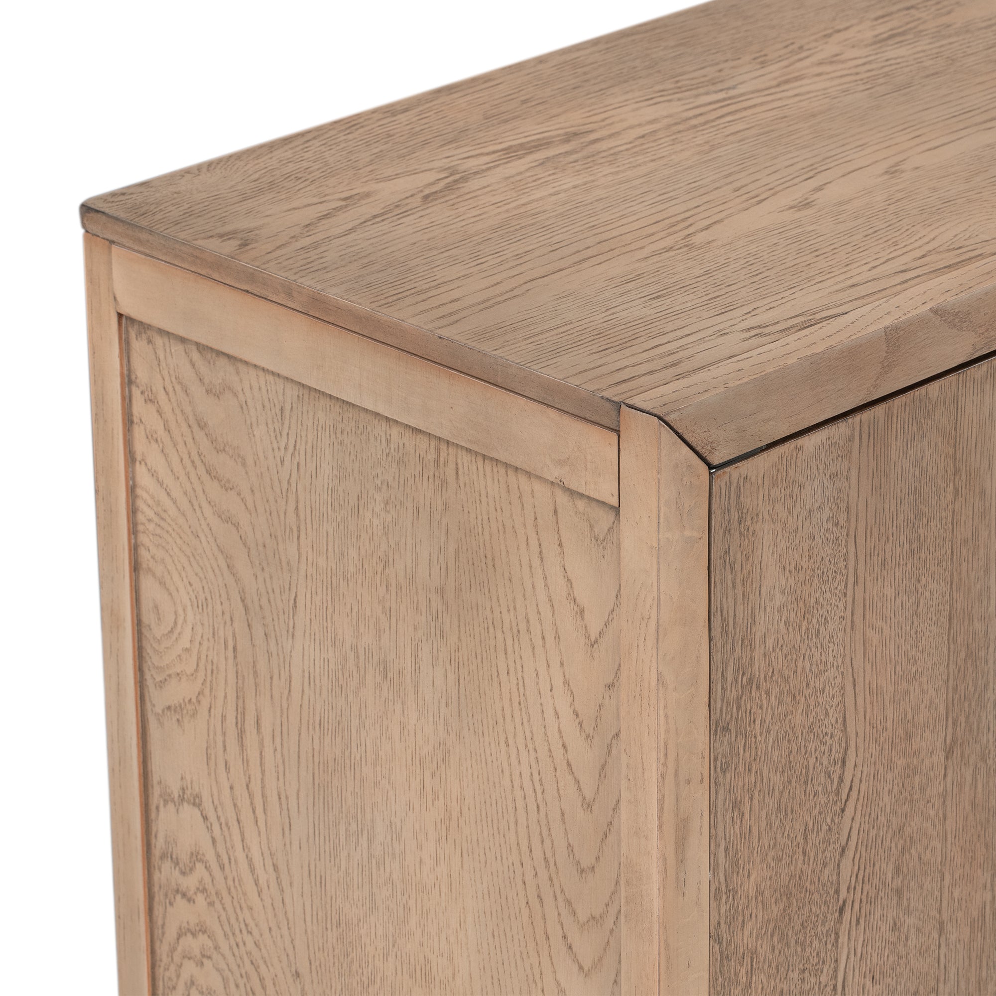 34" Tall MDF 2-Door Accent Cabinet with 2 Metal Handles