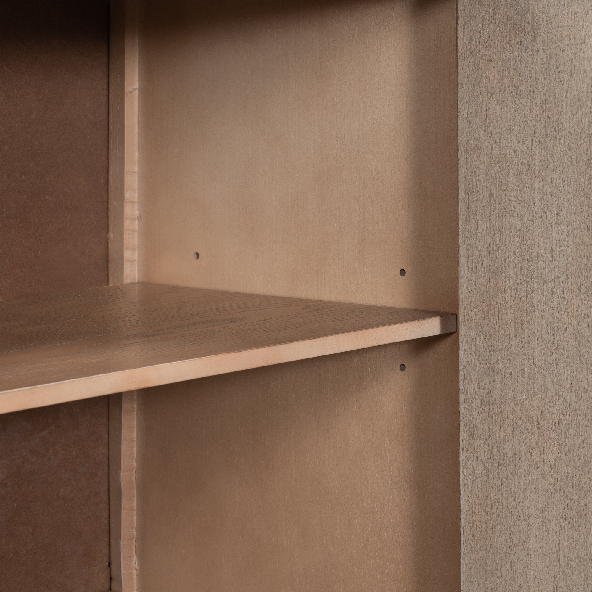 34" Tall MDF 2-Door Accent Cabinet with 2 Metal Handles