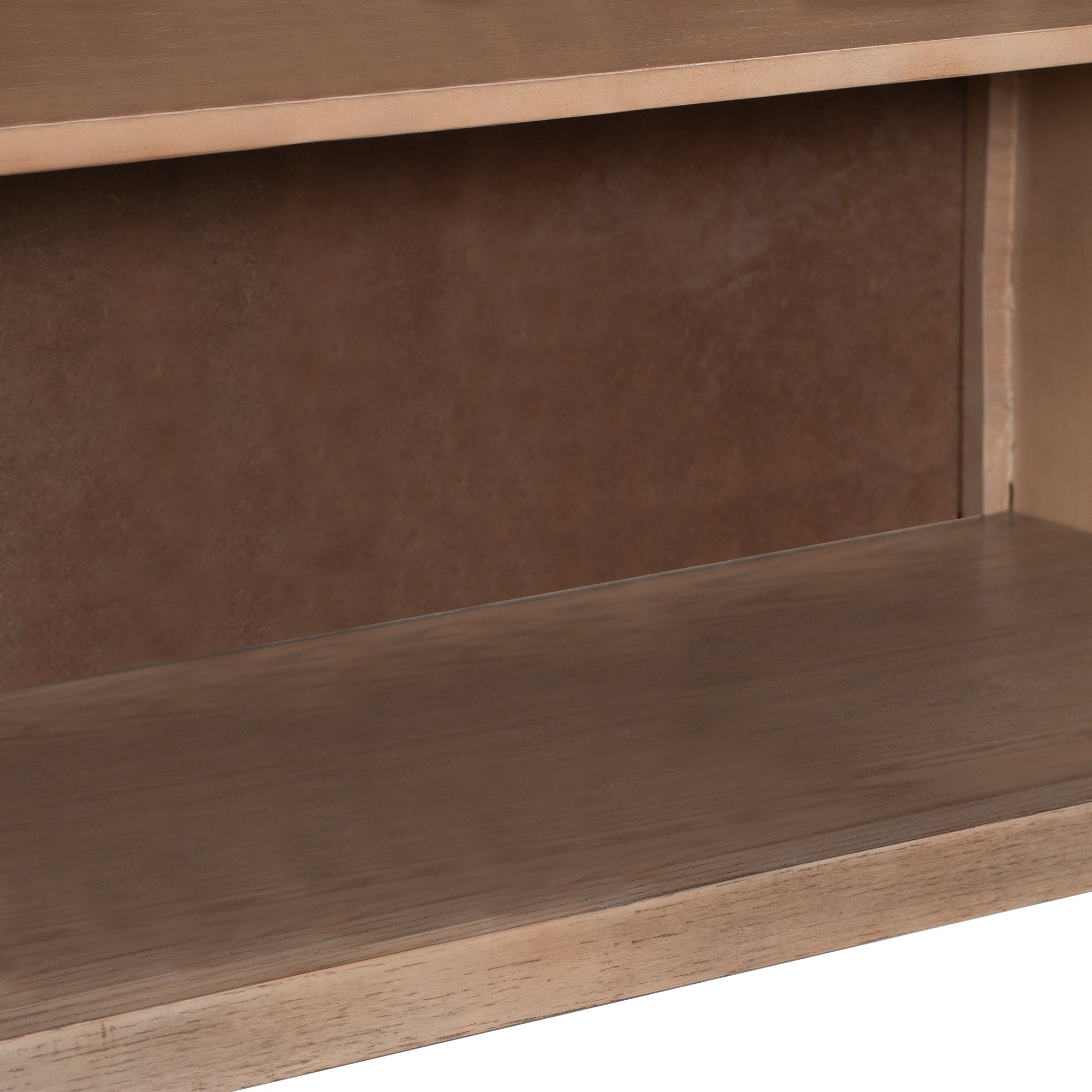 34" Tall MDF 2-Door Accent Cabinet with 2 Metal Handles