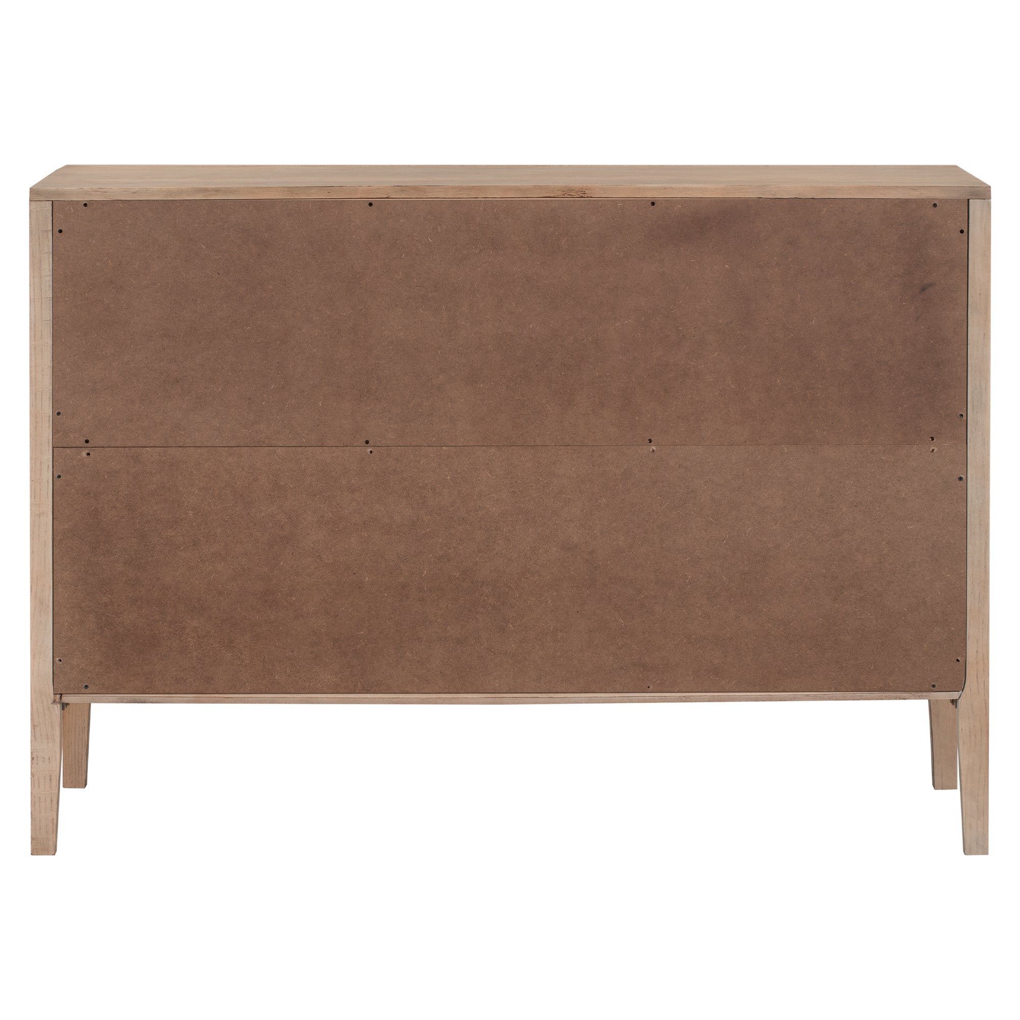 34" Tall MDF 2-Door Accent Cabinet with 2 Metal Handles