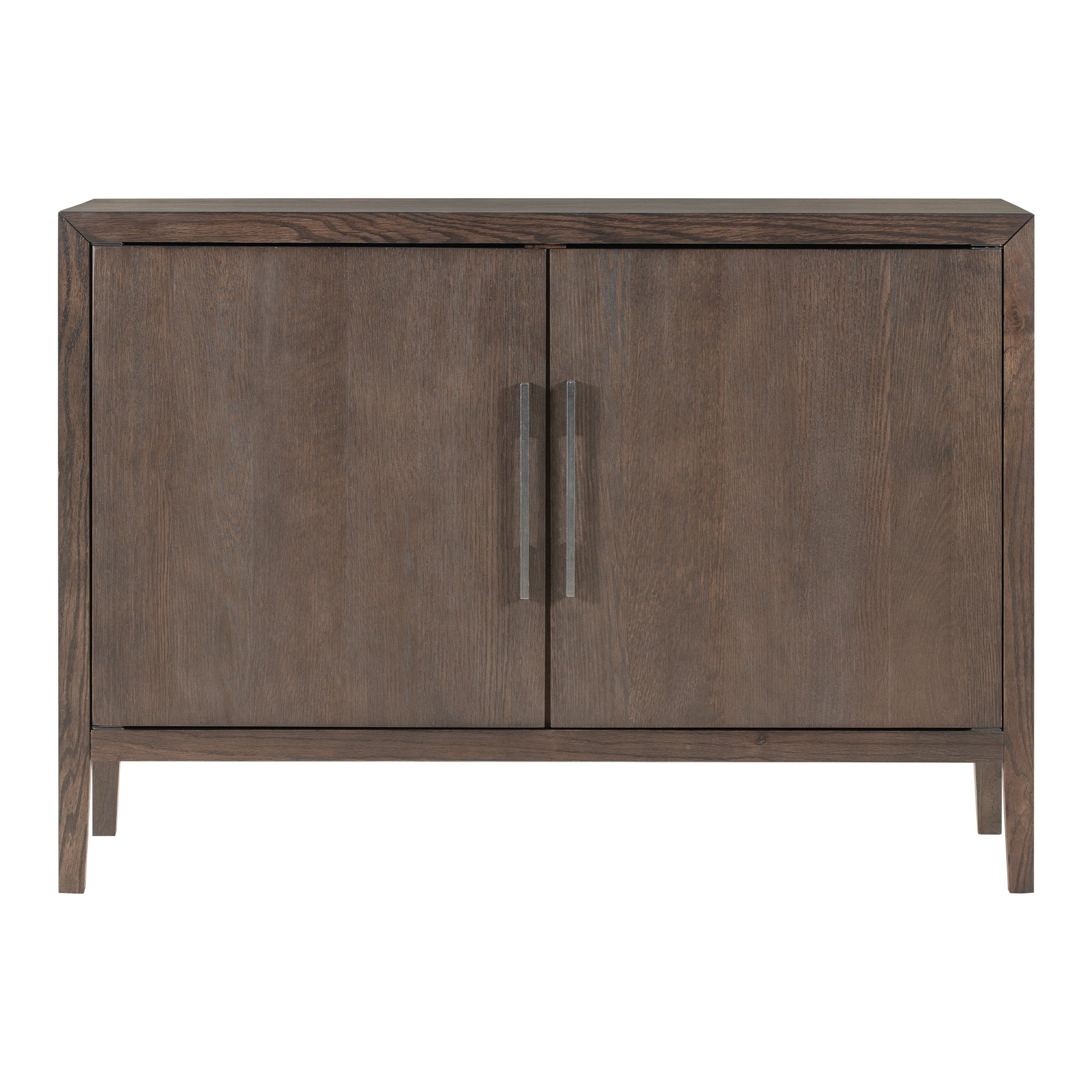 34" Tall MDF 2-Door Accent Cabinet with 2 Metal Handles