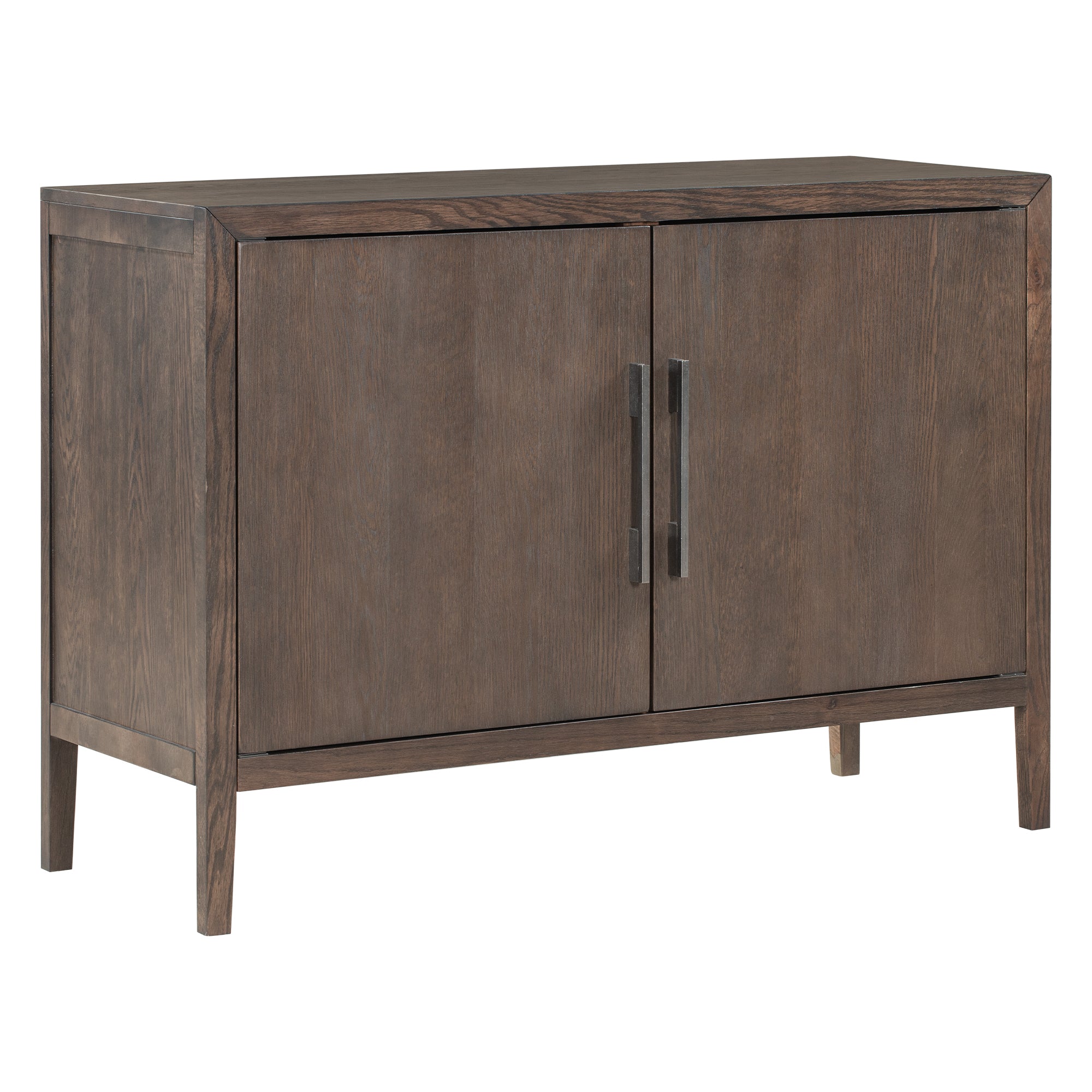 34" Tall MDF 2-Door Accent Cabinet with 2 Metal Handles