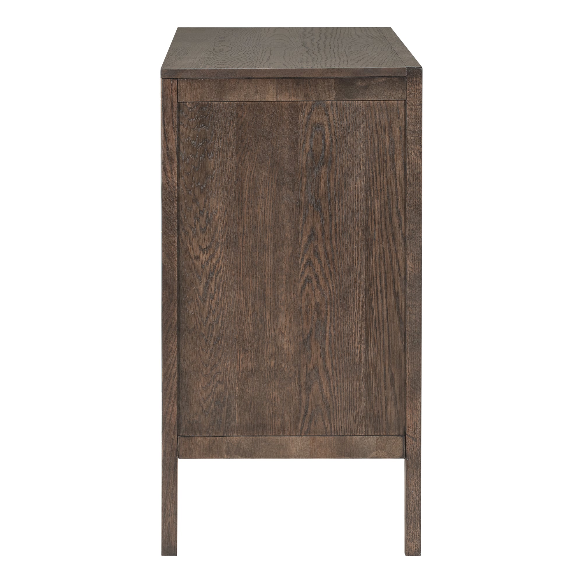 34" Tall MDF 2-Door Accent Cabinet with 2 Metal Handles