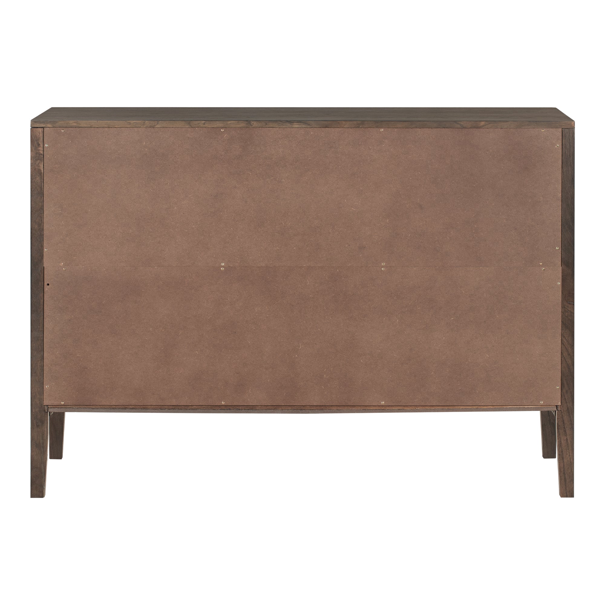 34" Tall MDF 2-Door Accent Cabinet with 2 Metal Handles