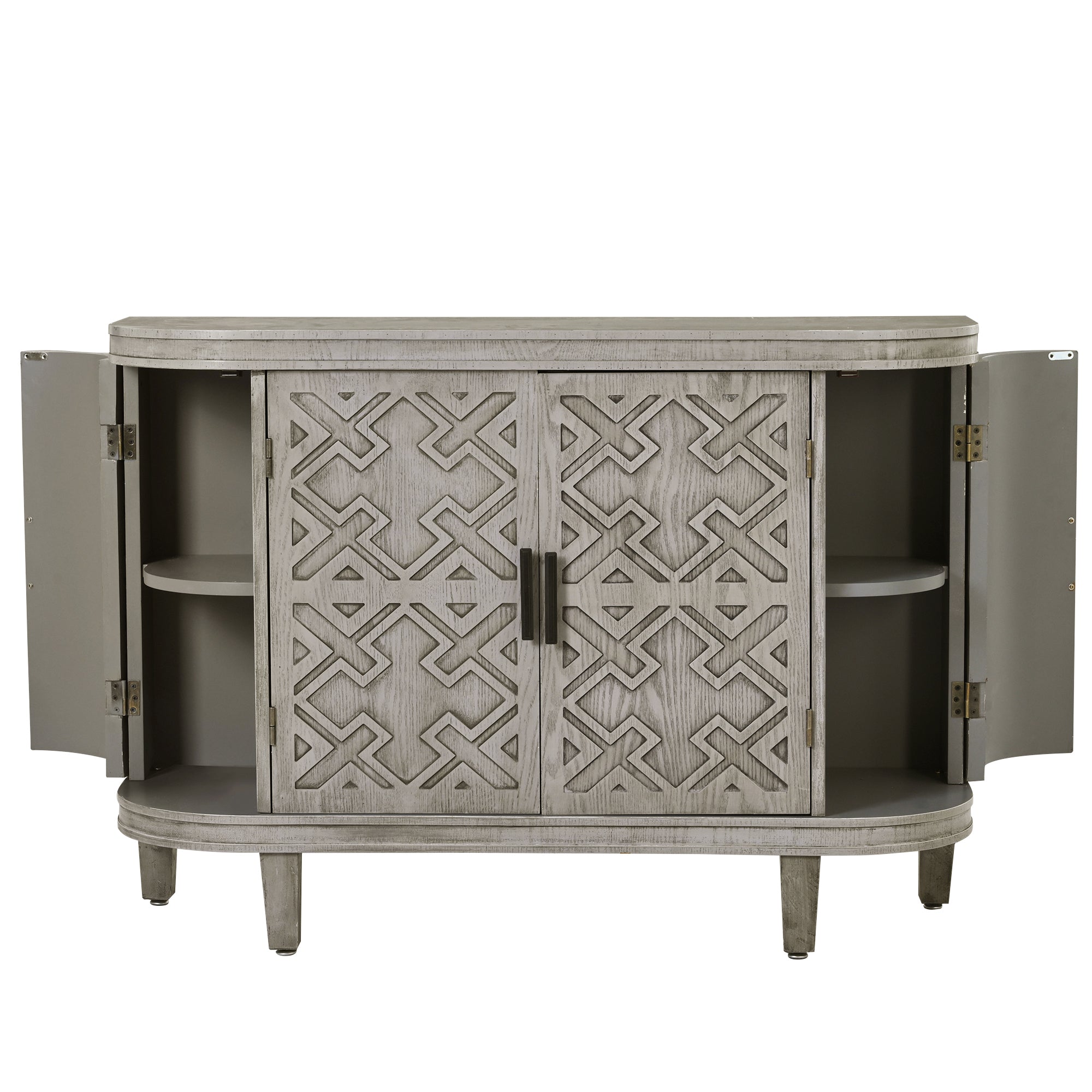 34 Inch MDF 4-door Accent Storage Cabinet