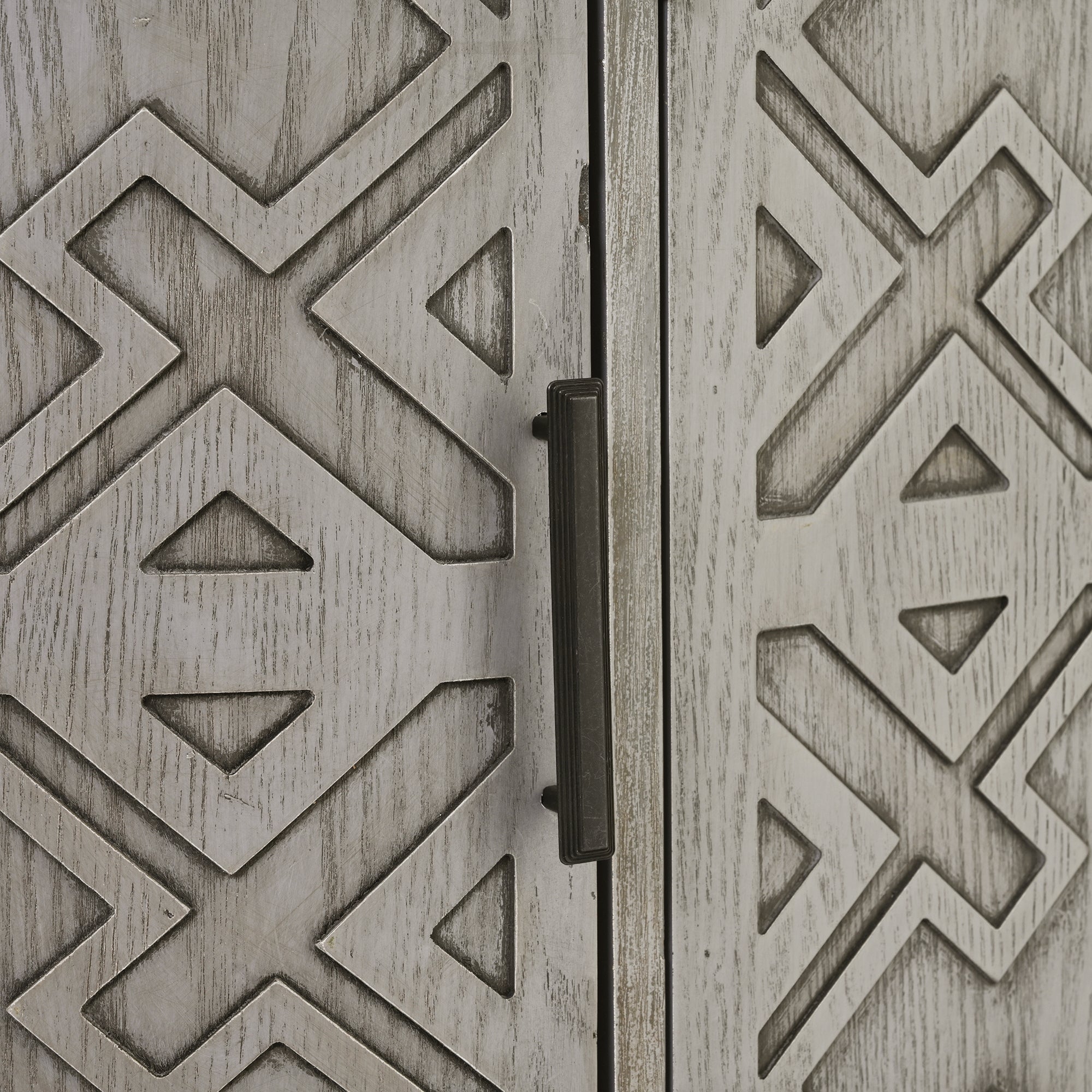 34 Inch MDF 4-door Accent Storage Cabinet