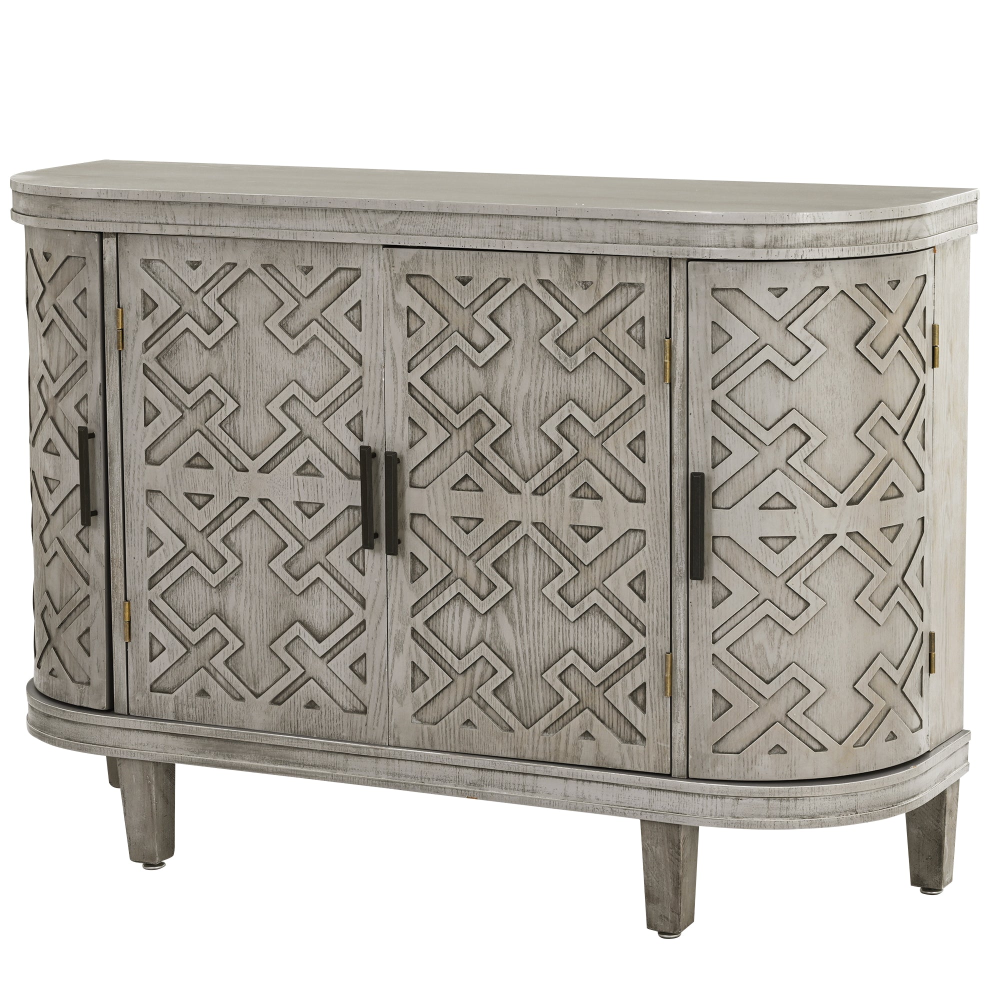 34 Inch MDF 4-door Accent Storage Cabinet