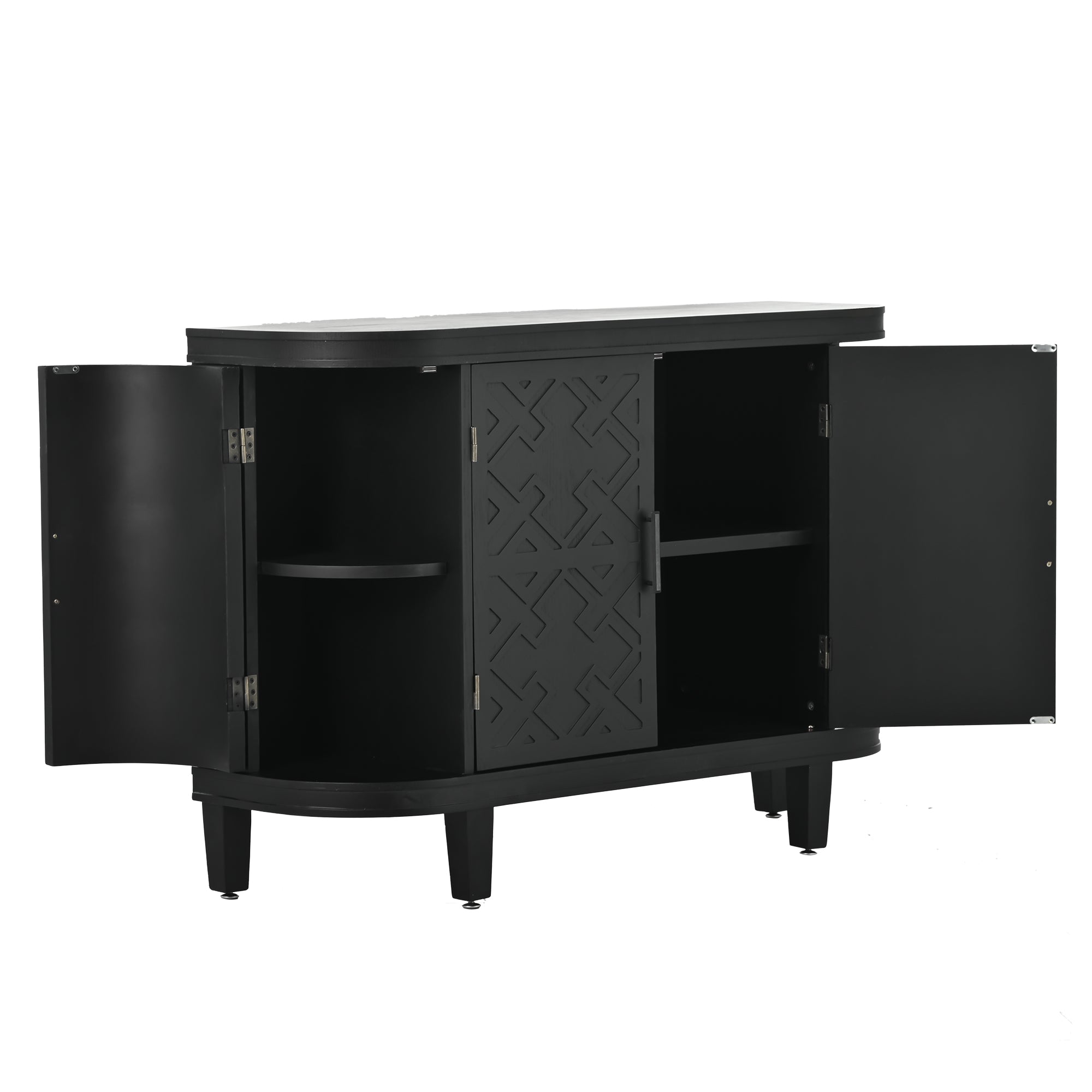 34 Inch MDF 4-door Accent Storage Cabinet