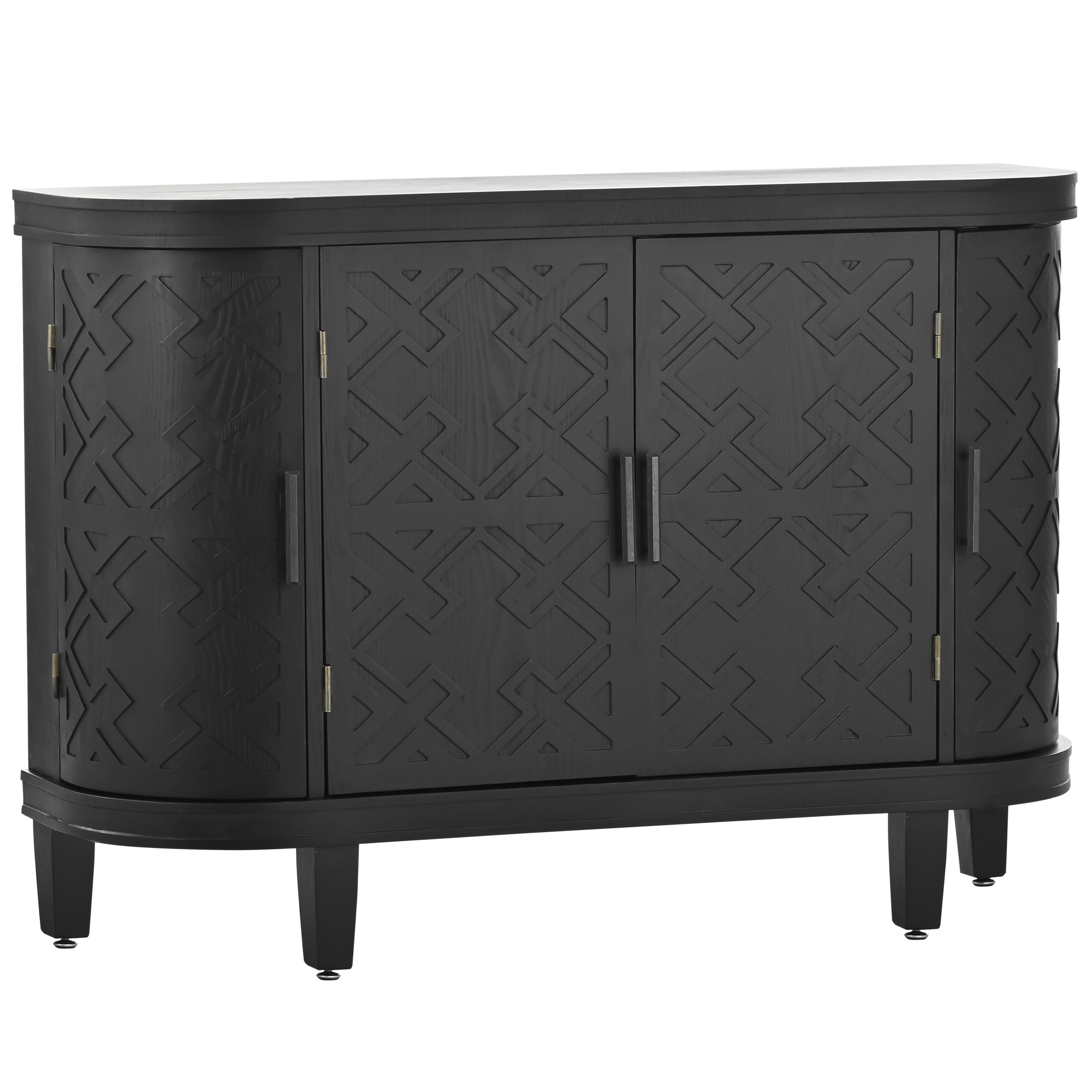34 Inch MDF 4-door Accent Storage Cabinet