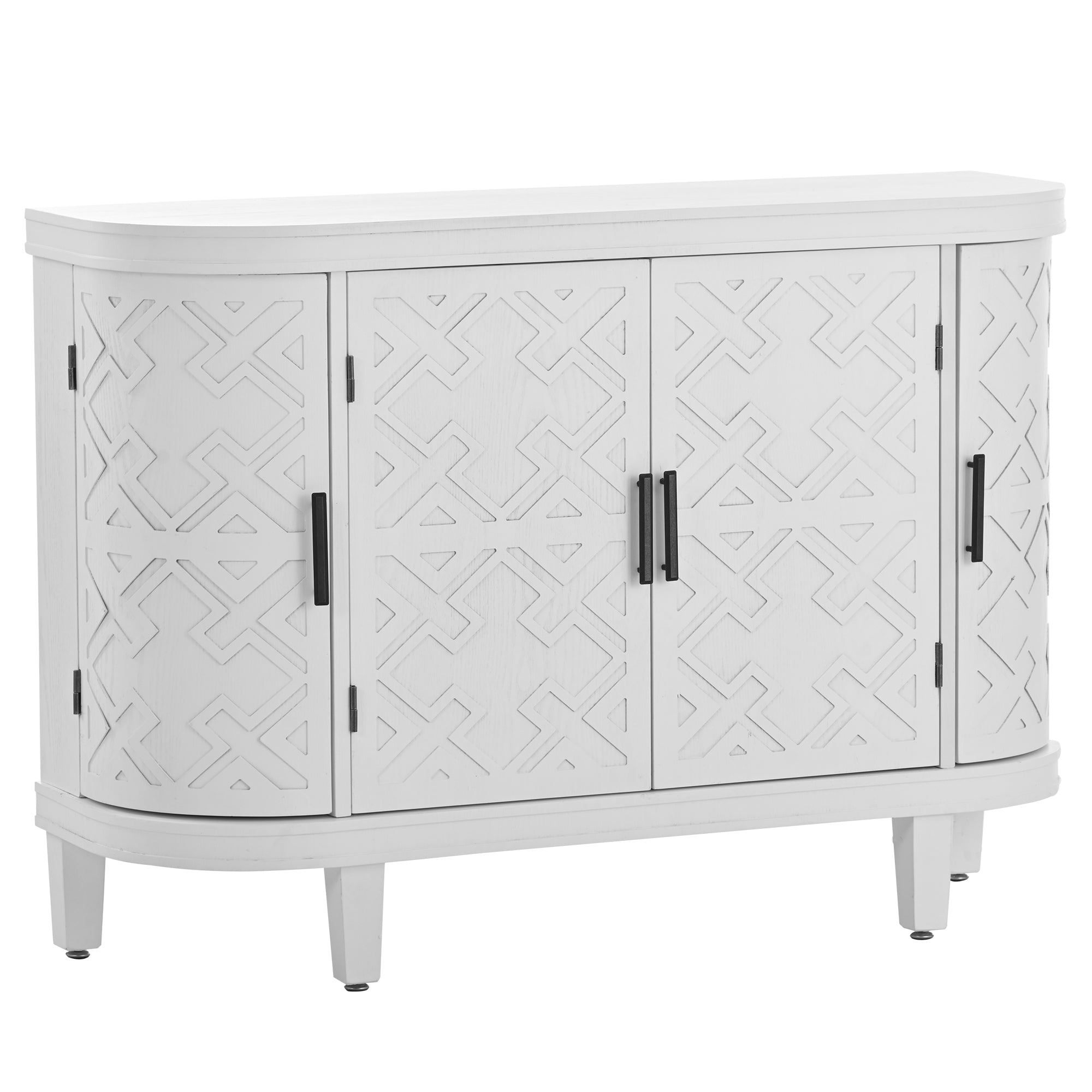 34 Inch MDF 4-door Accent Storage Cabinet