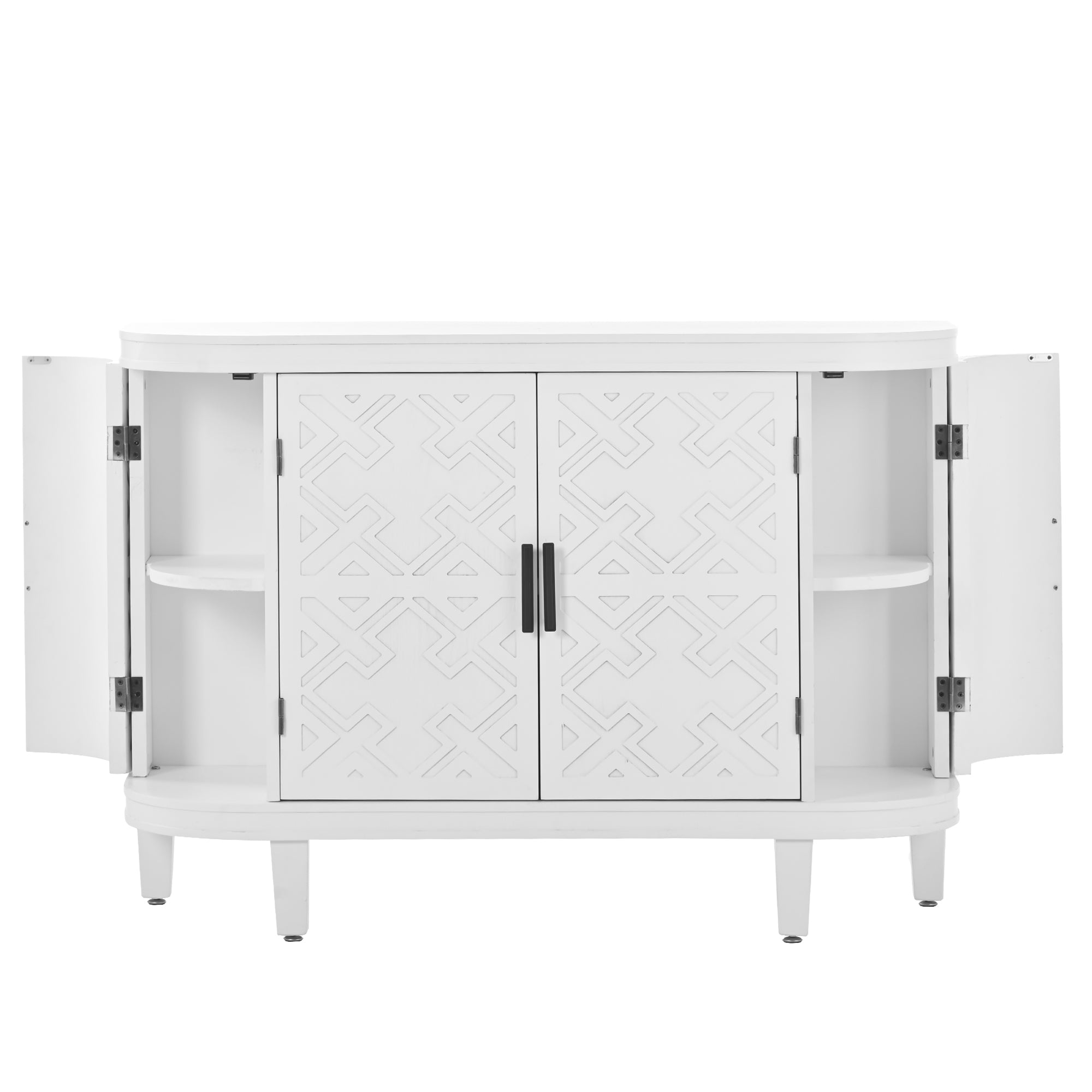 34 Inch MDF 4-door Accent Storage Cabinet