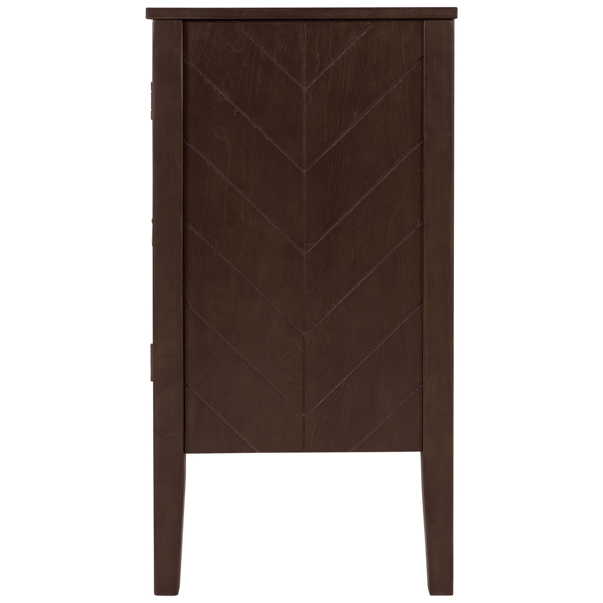 32" Tall MDF 3-door Accent Storage Cabinet with Adjustable Shelf