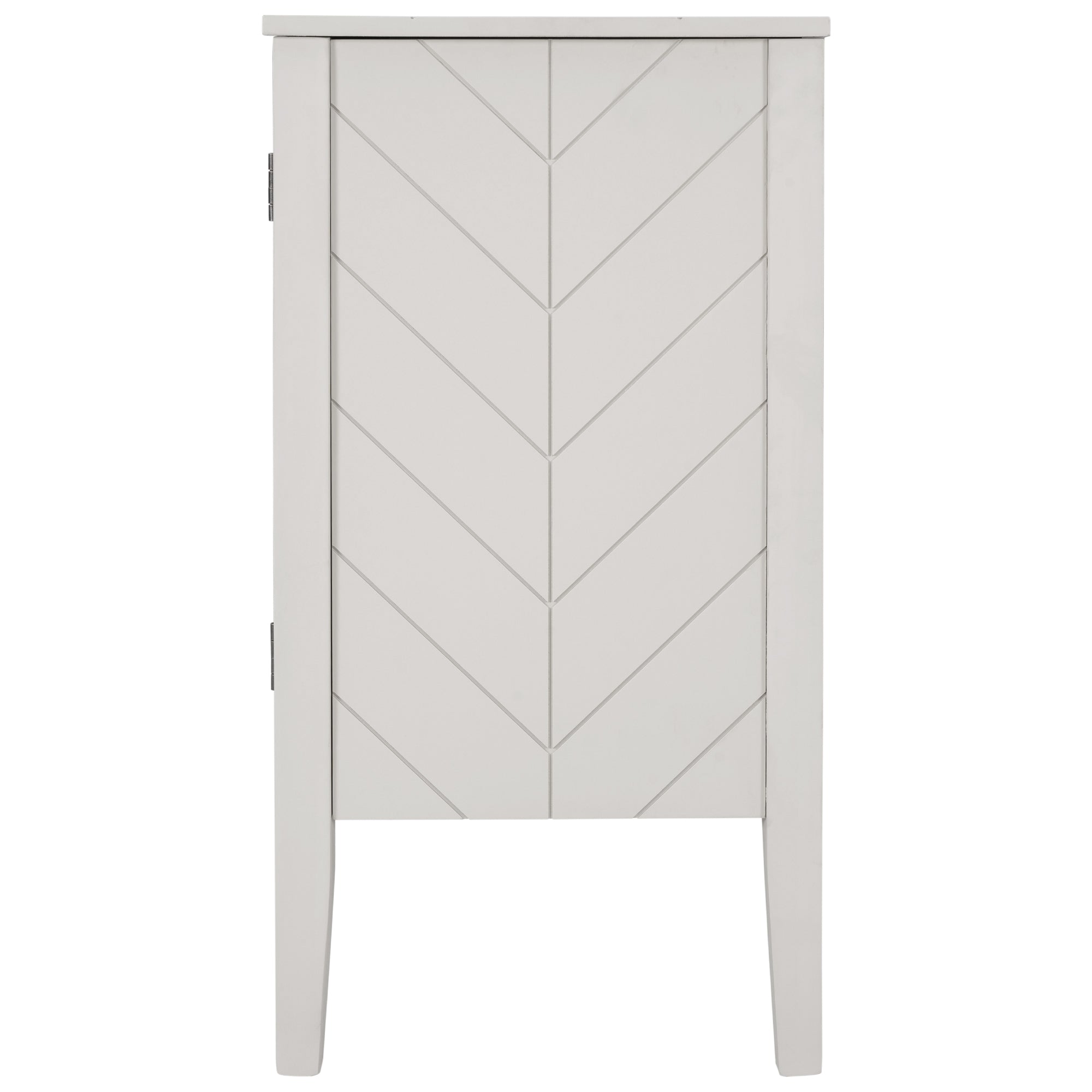 32" Tall MDF 3-door Accent Storage Cabinet with Adjustable Shelf