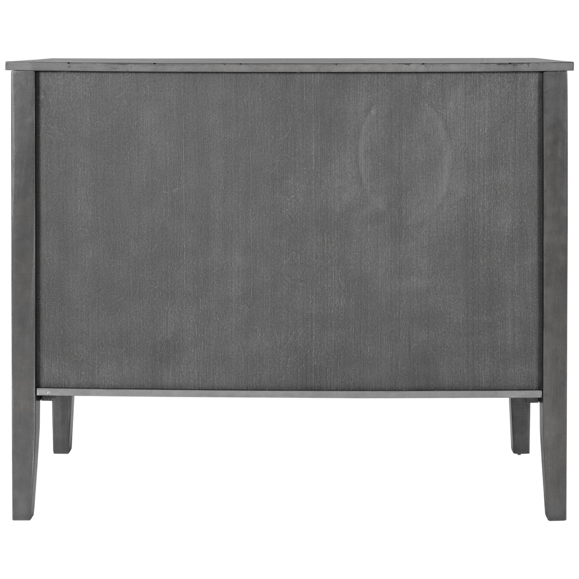 32" Tall MDF 3-door Accent Storage Cabinet with Adjustable Shelf