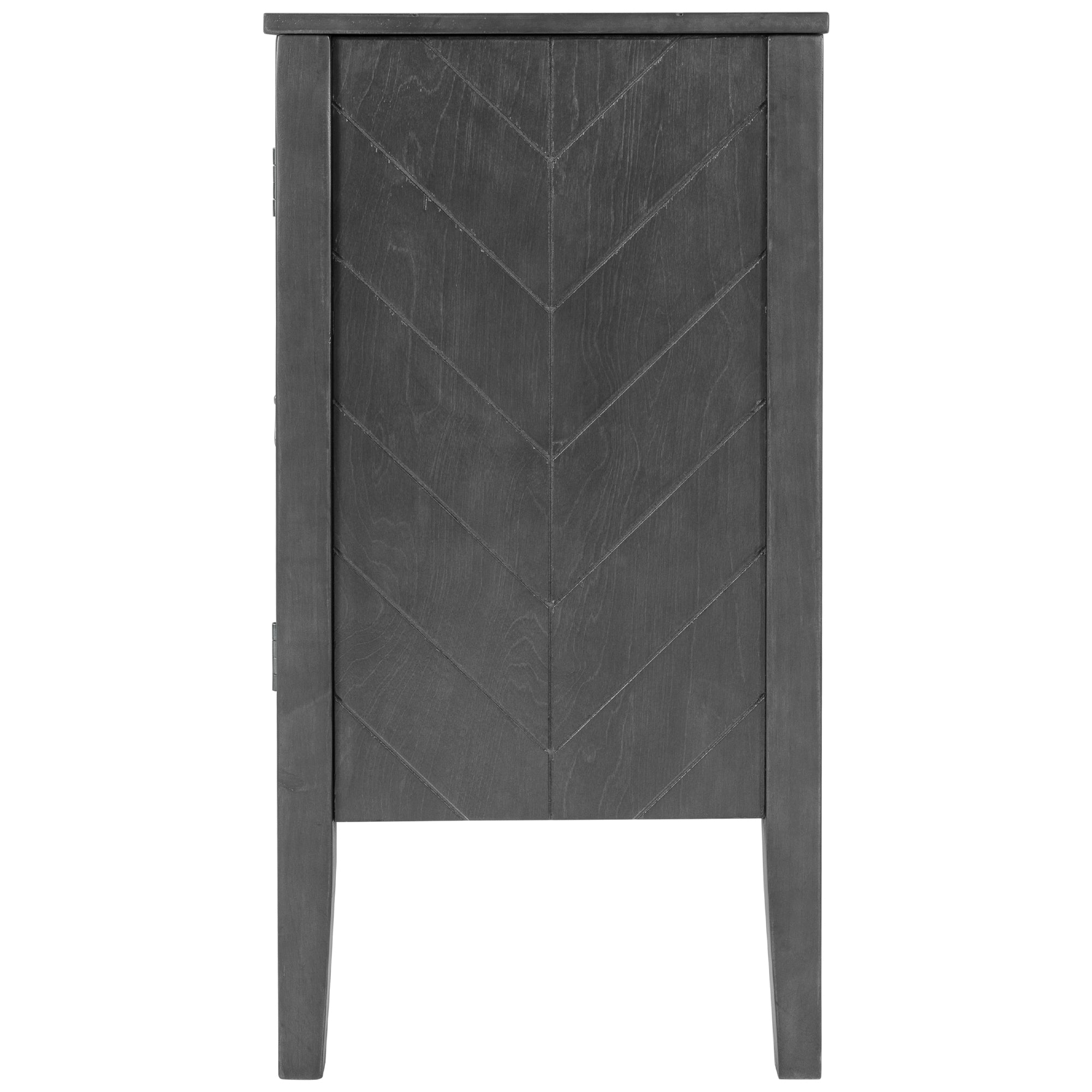 32" Tall MDF 3-door Accent Storage Cabinet with Adjustable Shelf