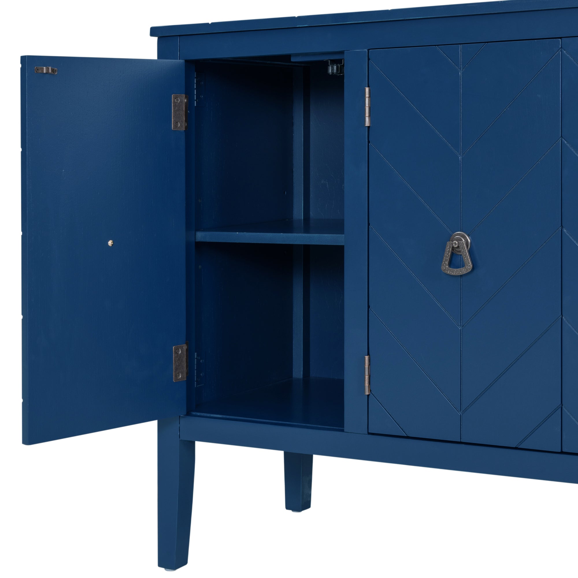 32" Tall MDF 3-door Accent Storage Cabinet with Adjustable Shelf