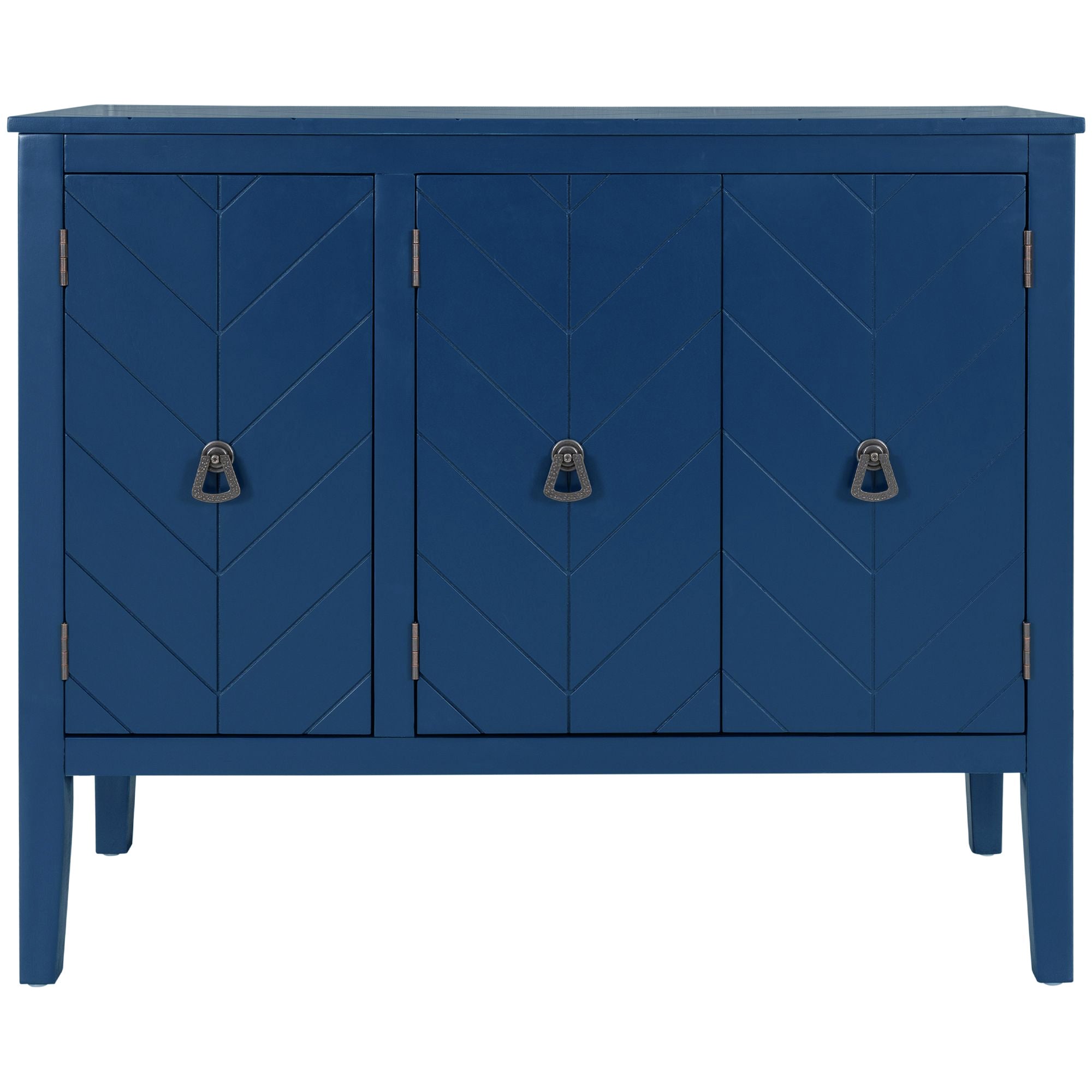 32" Tall MDF 3-door Accent Storage Cabinet with Adjustable Shelf