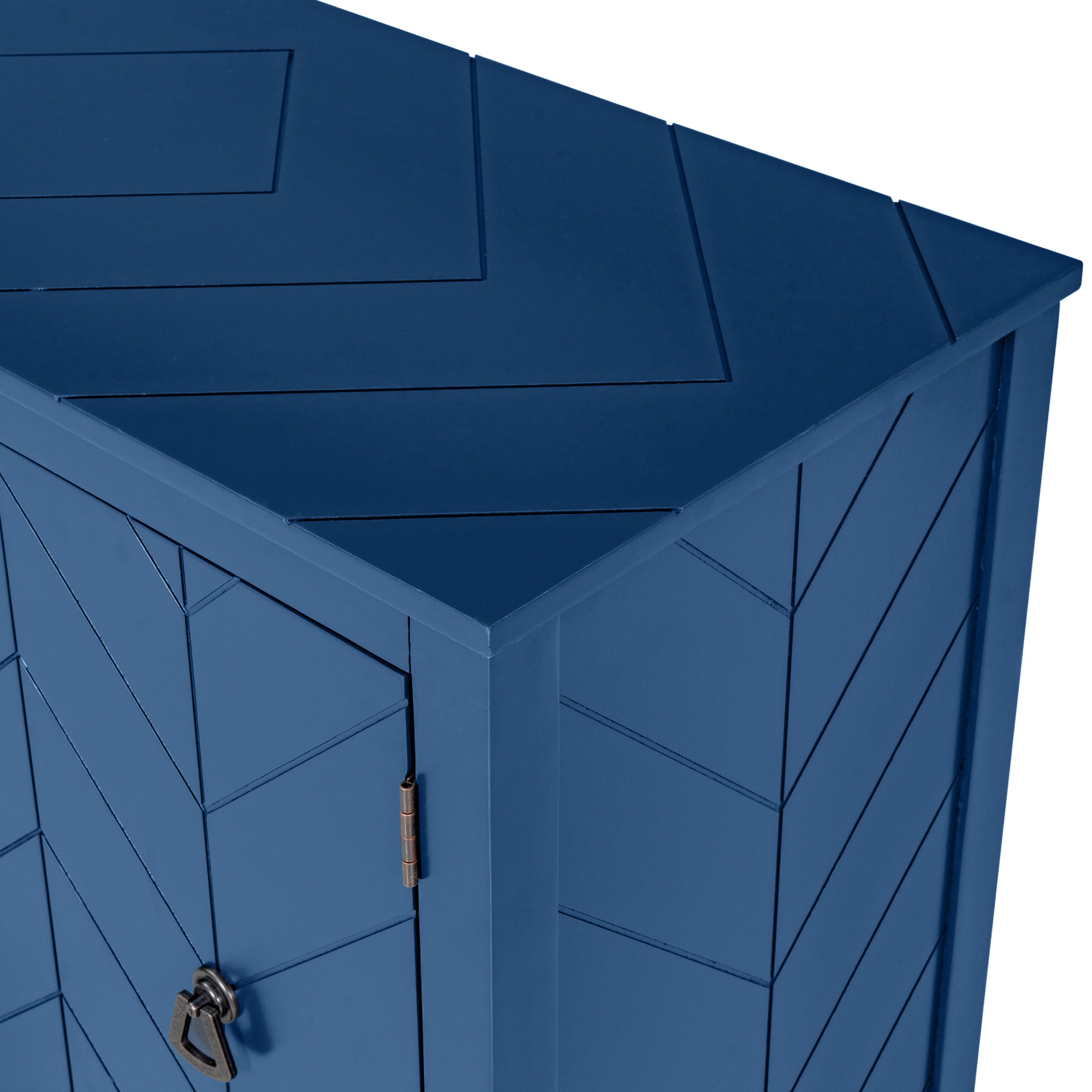 32" Tall MDF 3-door Accent Storage Cabinet with Adjustable Shelf