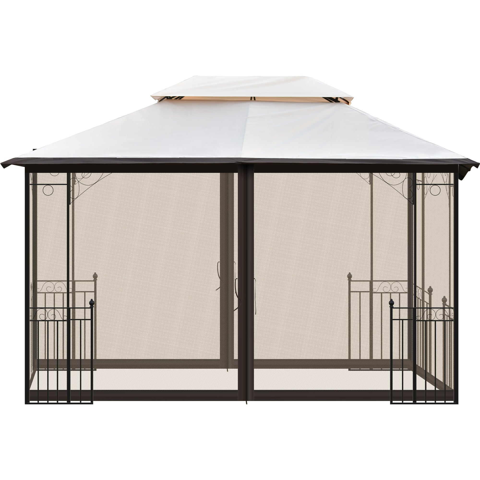 12.99 ft. W X 9.71 ft. D Aluminium Alloy Frame Soft-Top Outdoor Patio Gazebo with Polyester Canopy