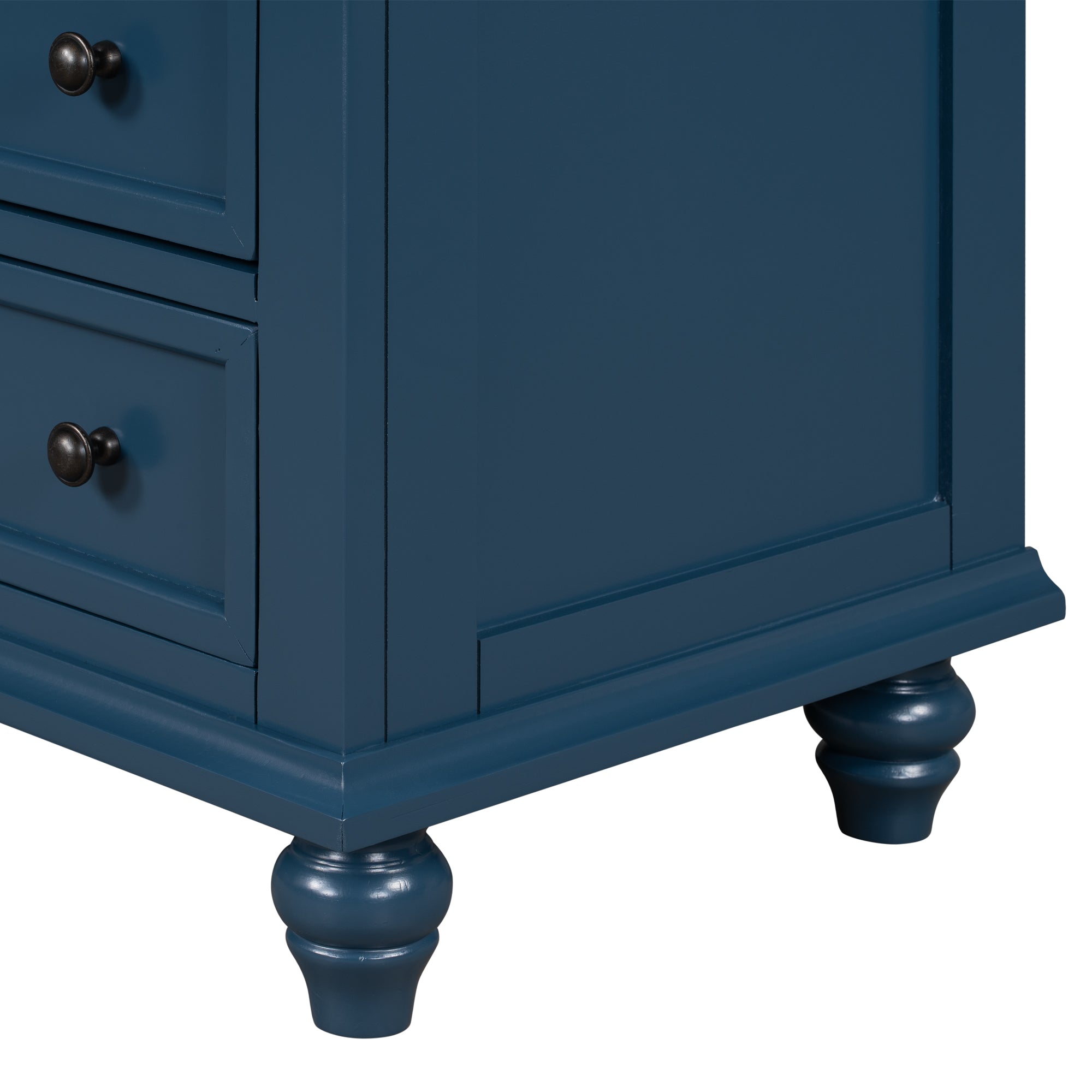 3-Drawer Storage Wood Cabinet End Table with Pull out Tray