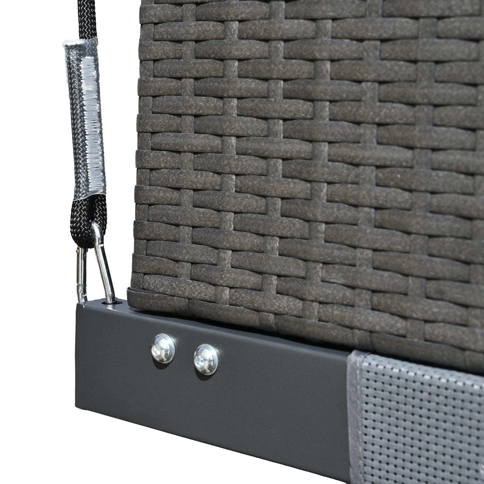 2-3 People Outdoor Swing Bed and Adjustable Curtains
