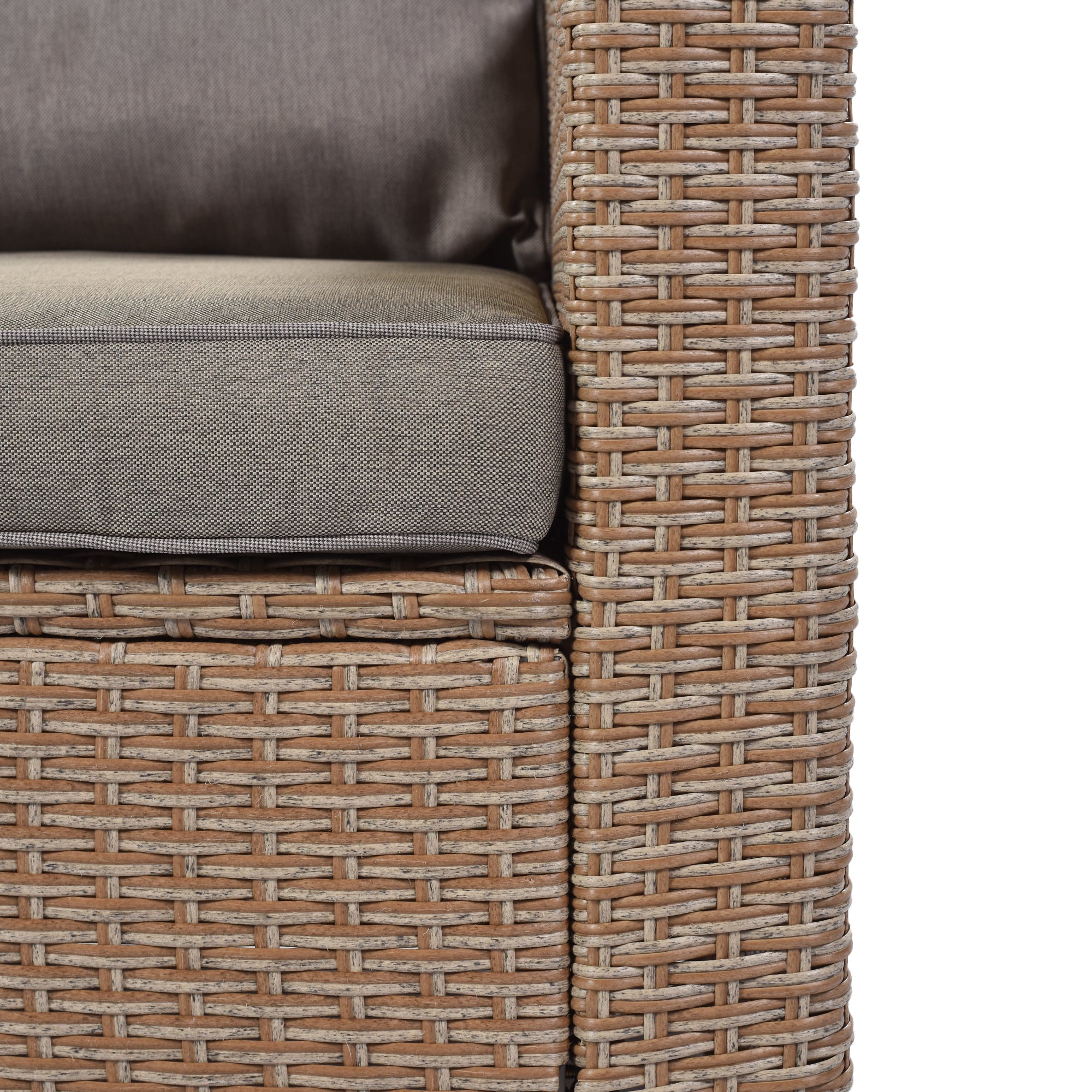4 Piece Outdoor Rattan Reversible Paito Sofa with Cushions