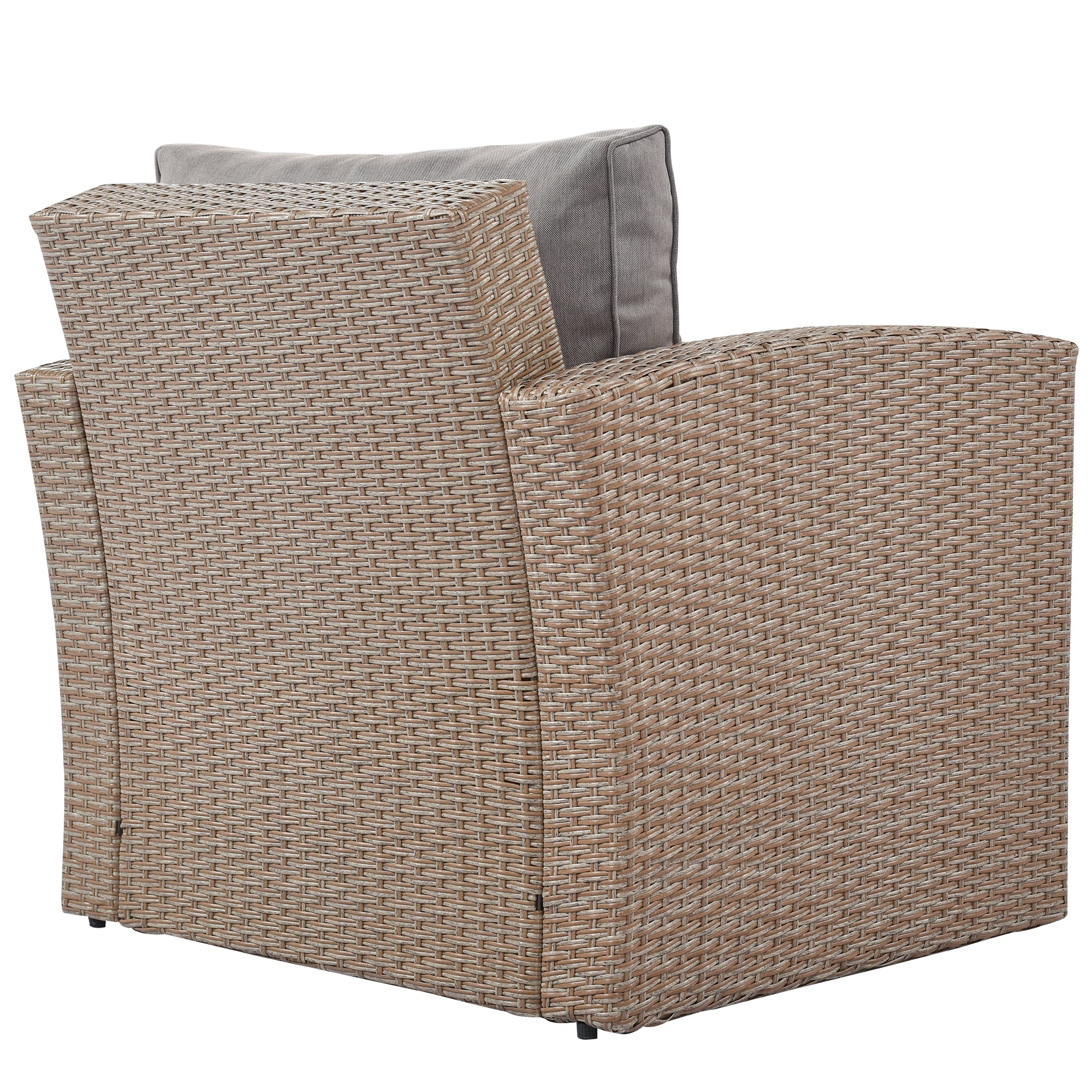 4 Piece Outdoor Rattan Reversible Paito Sofa with Cushions