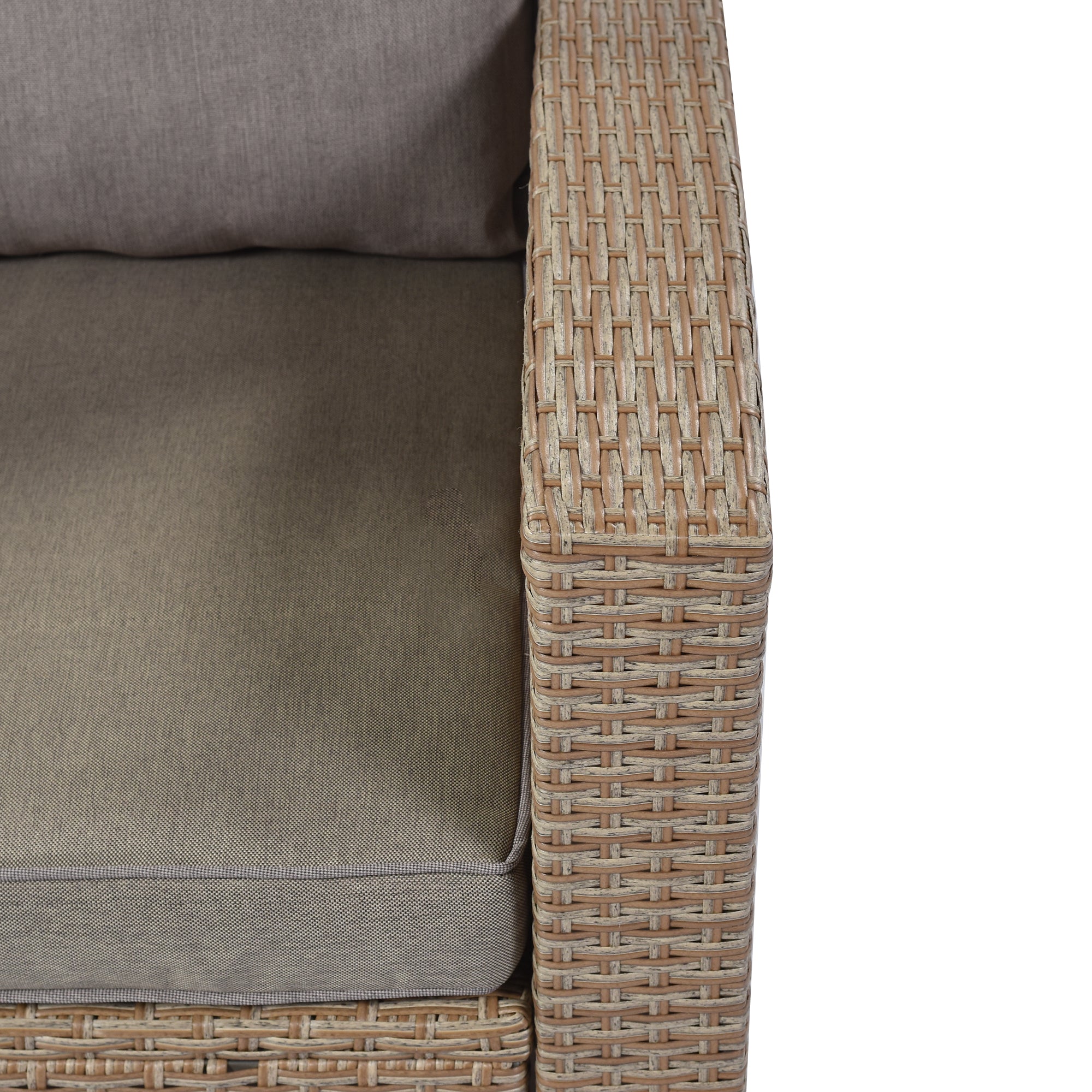 4 Piece Outdoor Rattan Reversible Paito Sofa with Cushions