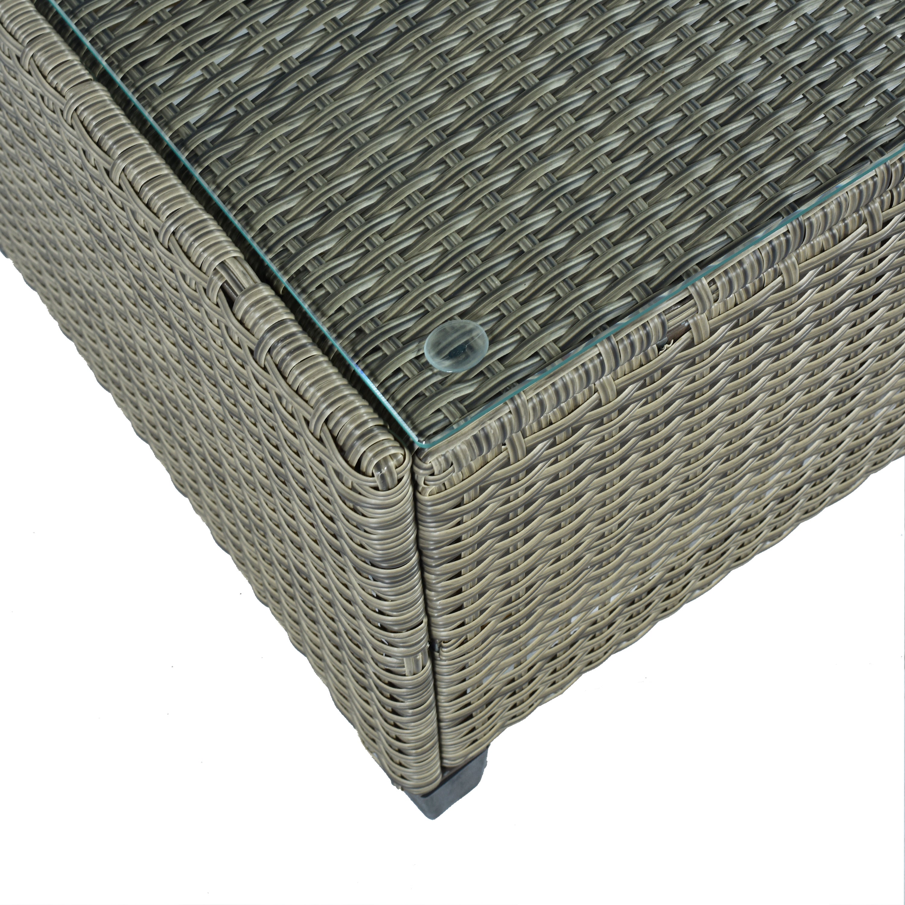 5 Piece Outdoor Rattan Reversible Patio Sofa with Coffee Table,Cushions and Single Chair