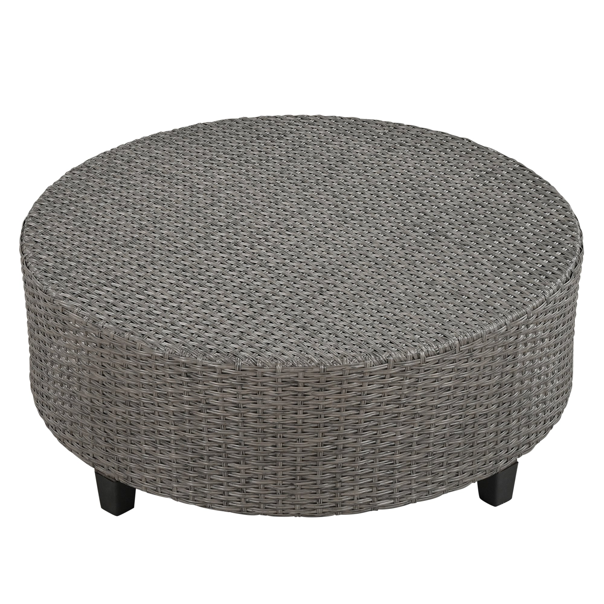6 Piece Outdoor Fan-shaped Rattan Suit Combination with Cushions and Table