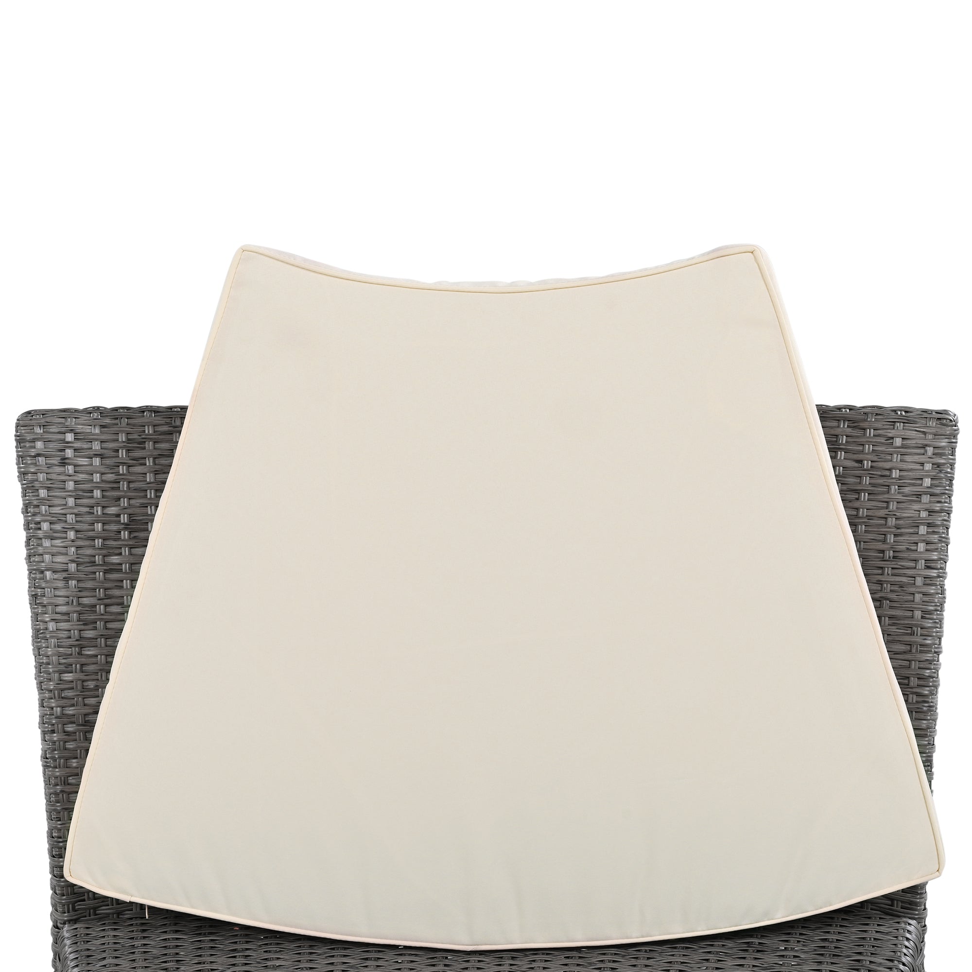 6 Piece Outdoor Fan-shaped Rattan Suit Combination with Cushions and Table