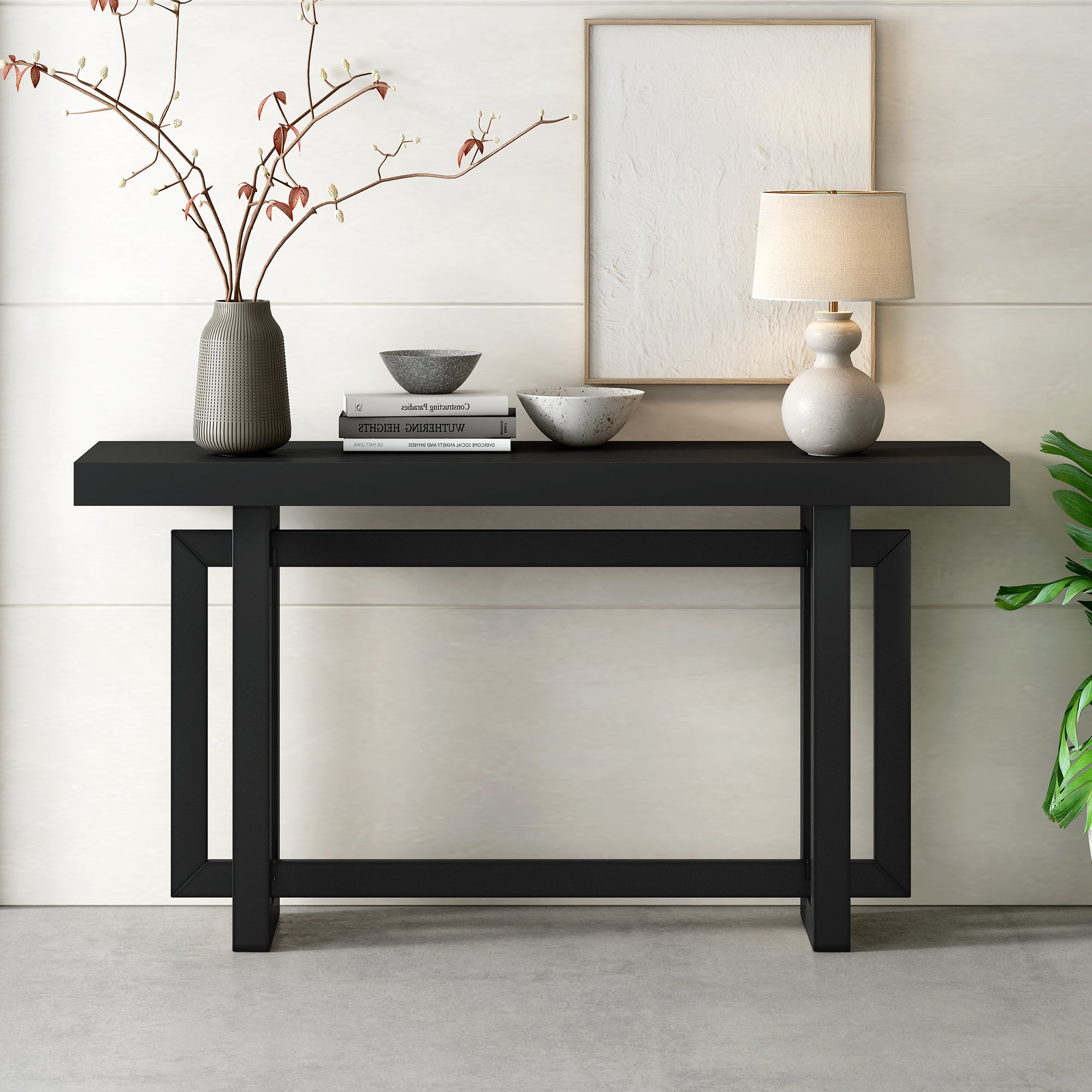 32 Inch Solid Wood and MDF Console Table