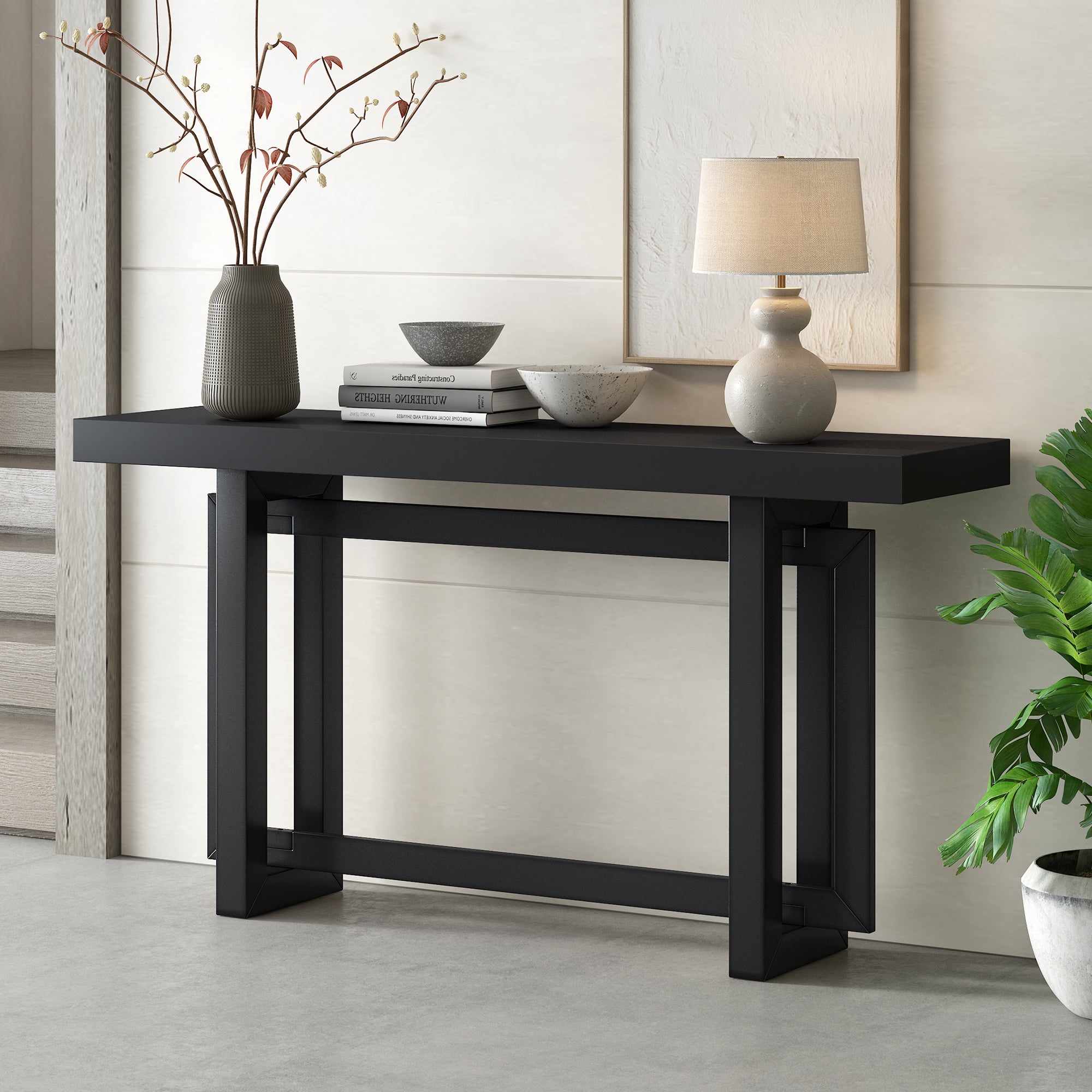32 Inch Solid Wood and MDF Console Table