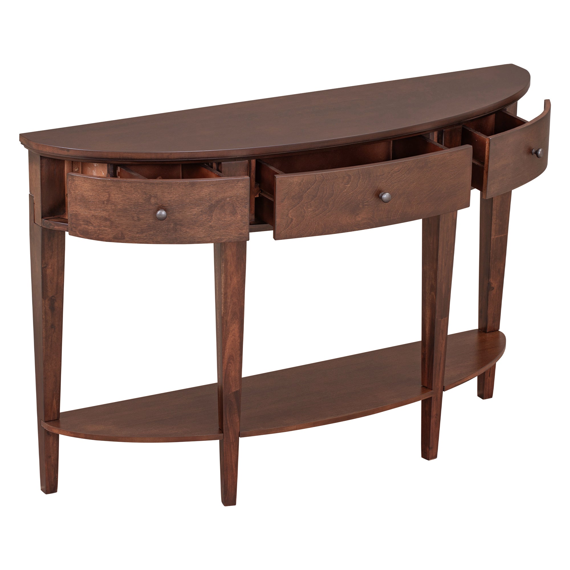 51 Inch Solid Wood and MDF Console Table with 3 Drawers and 1 Shelf