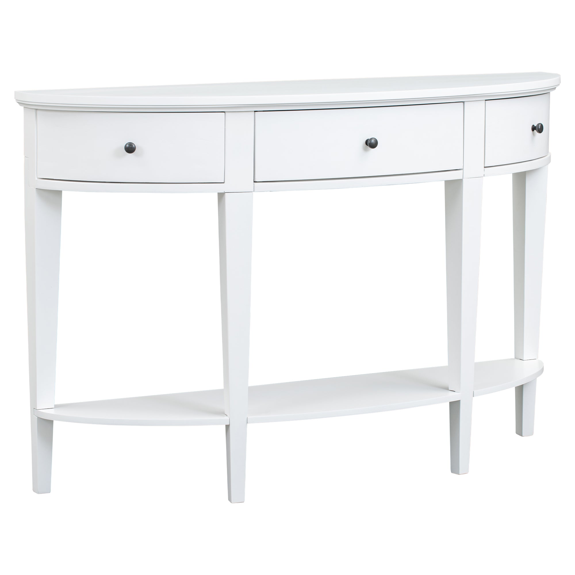 51 Inch Solid Wood and MDF Console Table with 3 Drawers and 1 Shelf