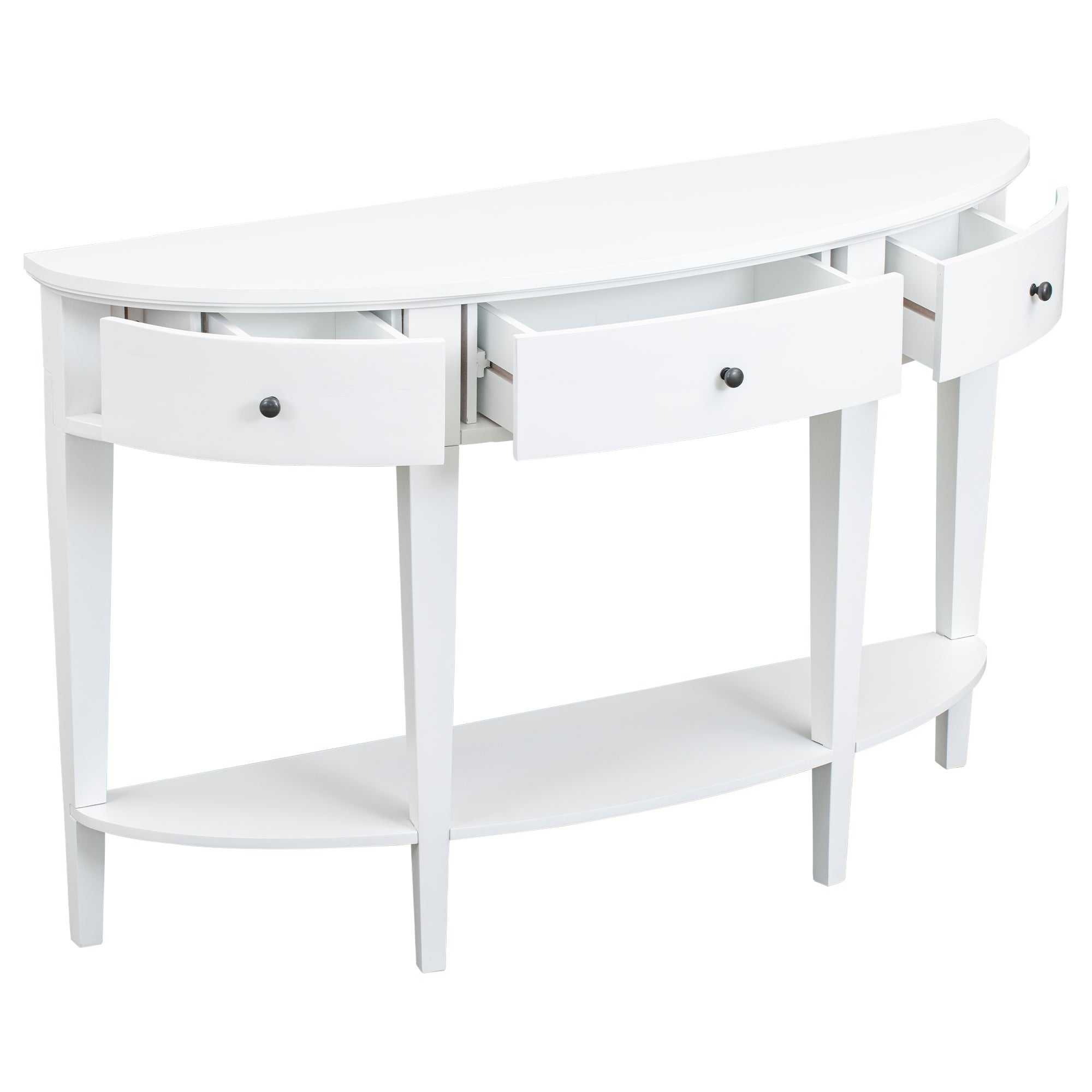 51 Inch Solid Wood and MDF Console Table with 3 Drawers and 1 Shelf