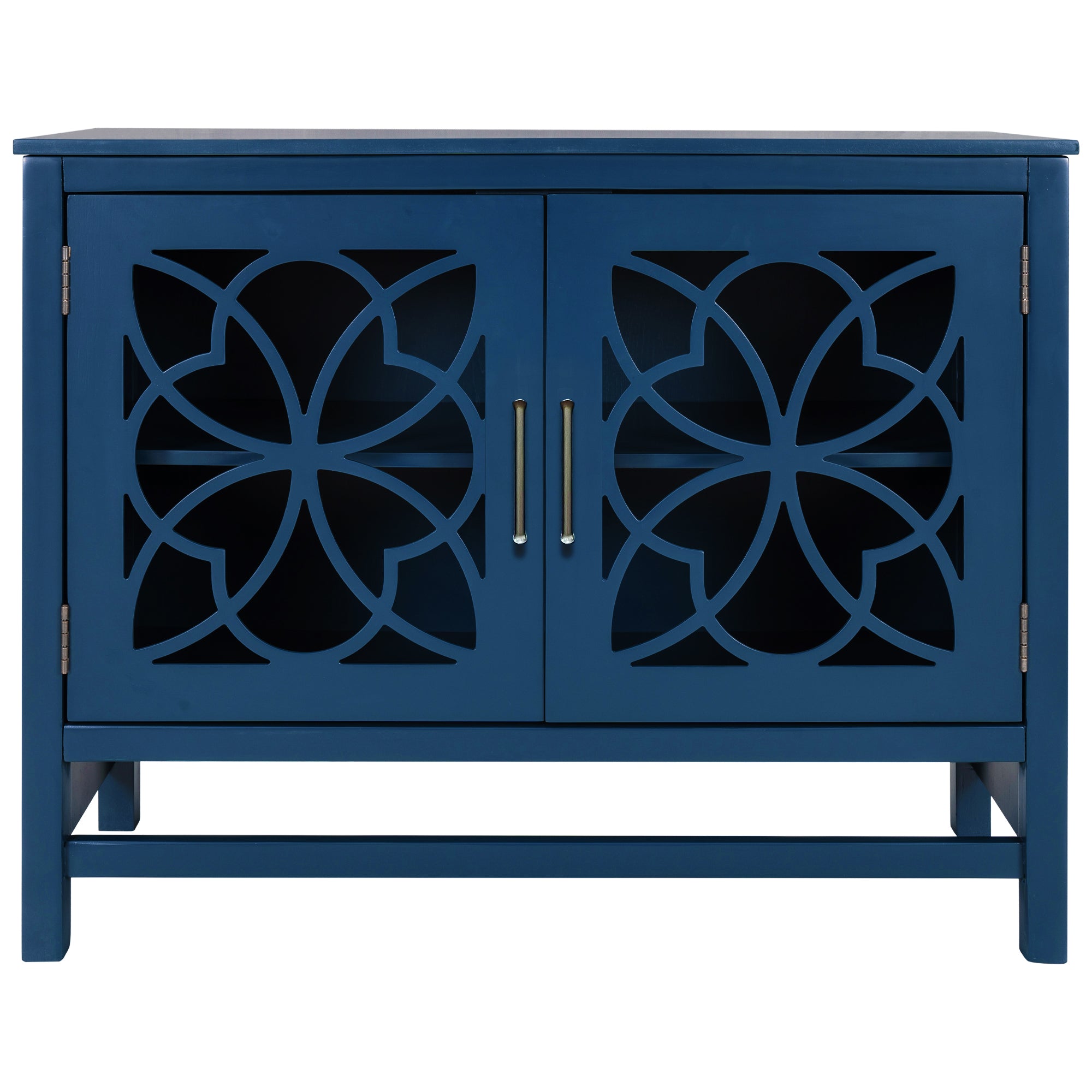 32" Tall MDF Console Table with Doors and Adjustable Shelf