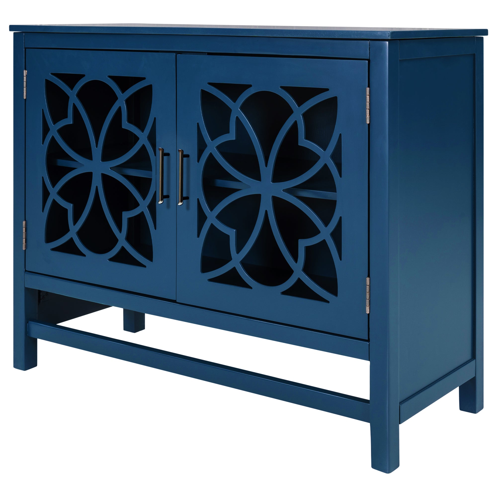32" Tall MDF Console Table with Doors and Adjustable Shelf