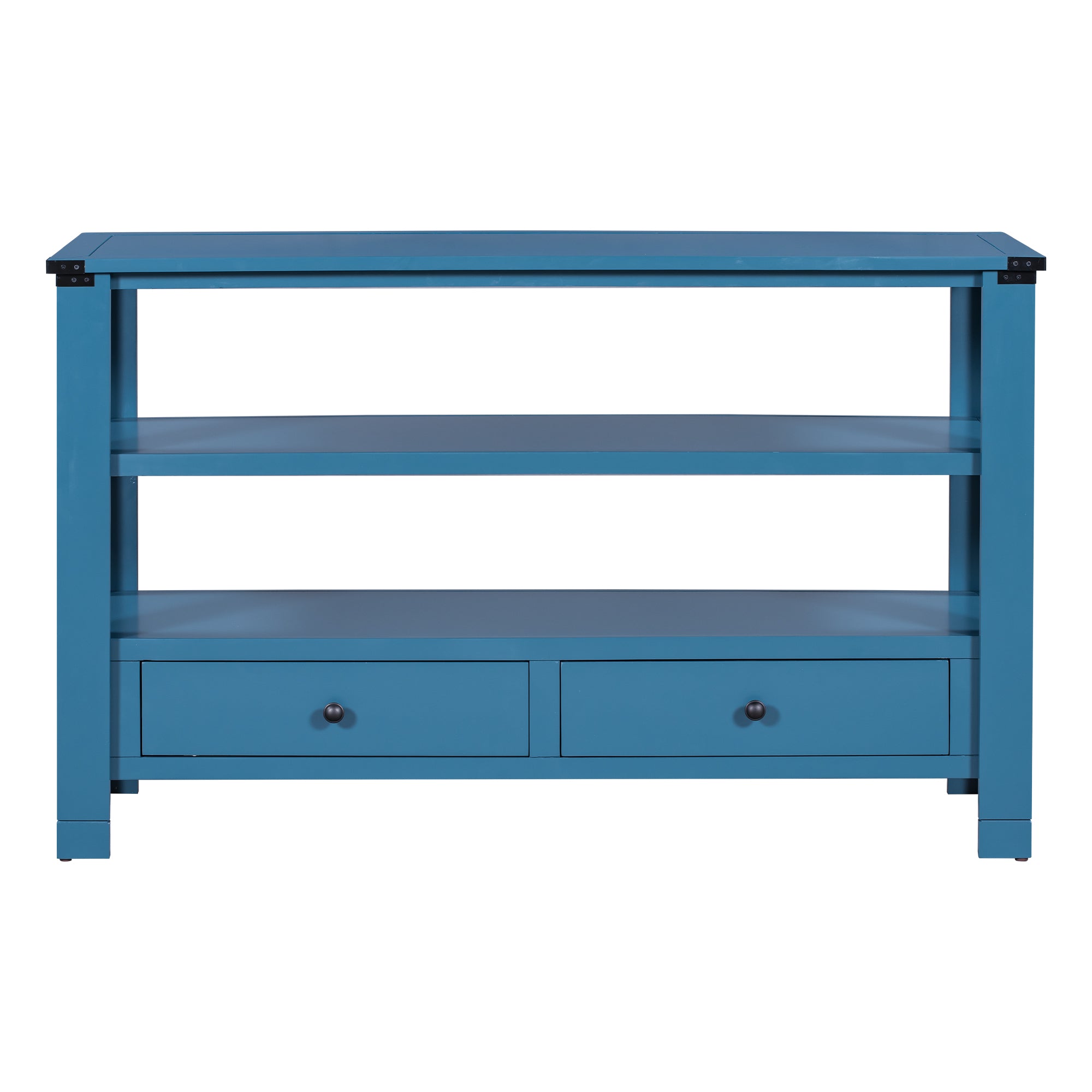 51 Inch MDF and ACACIA Console Table with 2 Drawers and 2 Shelves