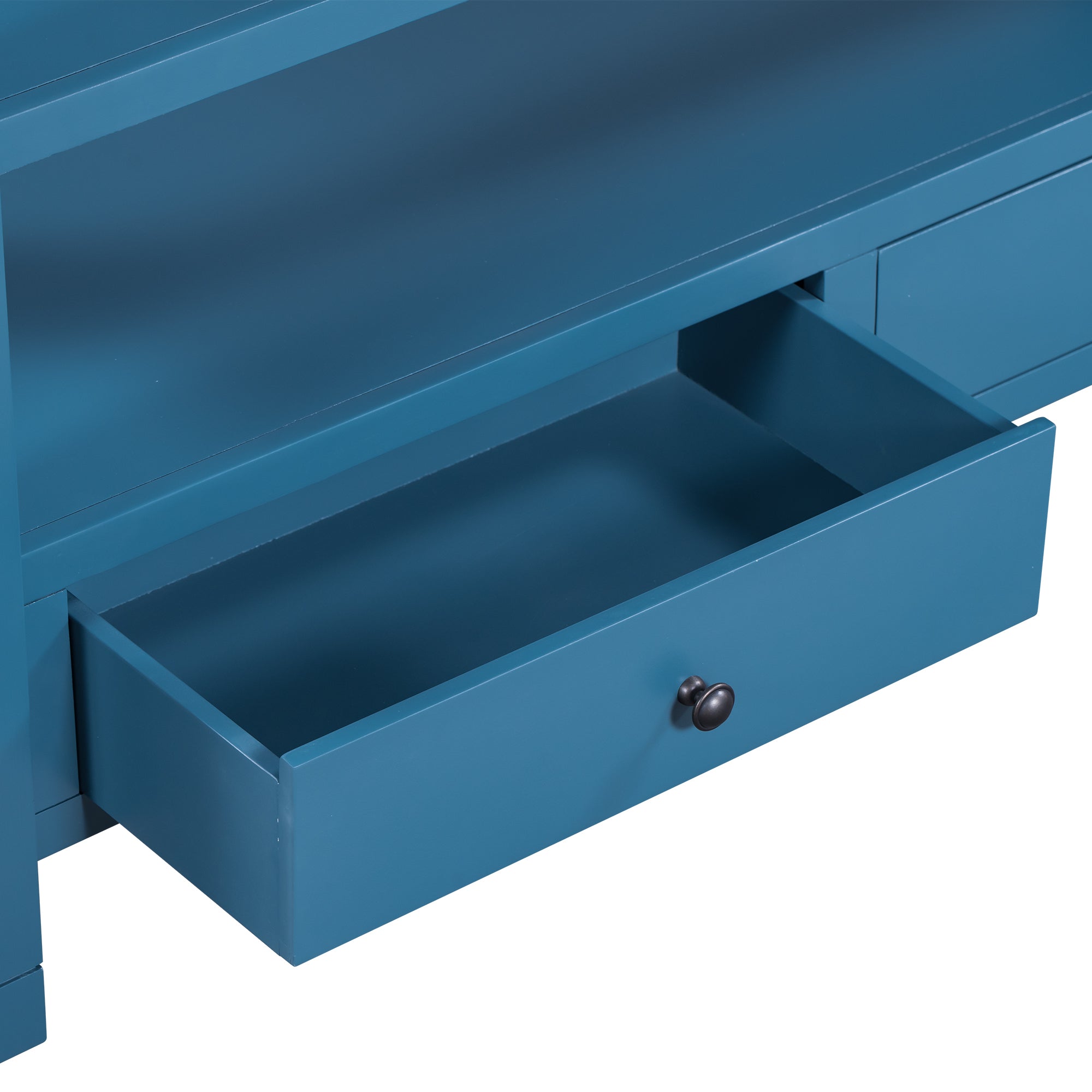 51 Inch MDF and ACACIA Console Table with 2 Drawers and 2 Shelves