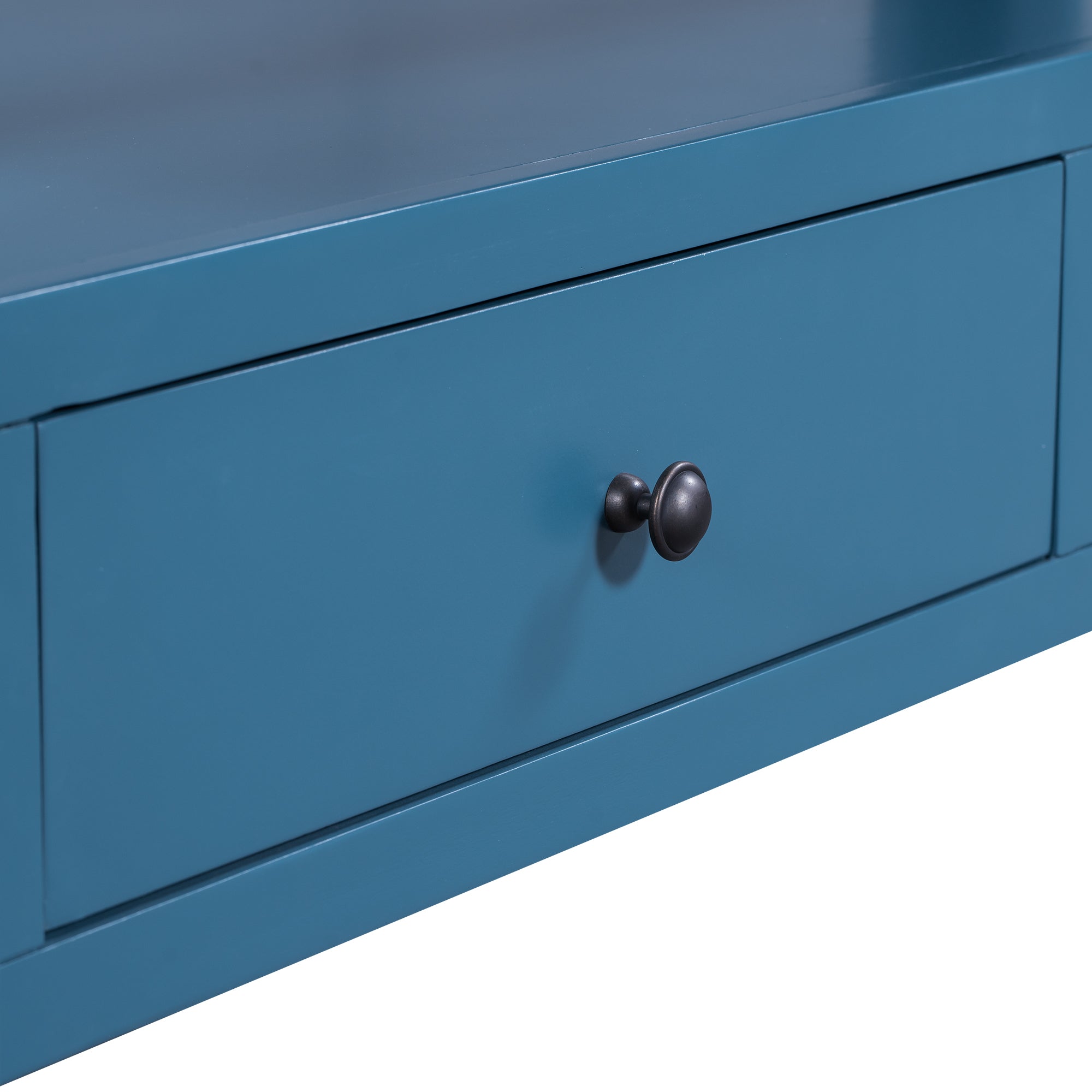 51 Inch MDF and ACACIA Console Table with 2 Drawers and 2 Shelves
